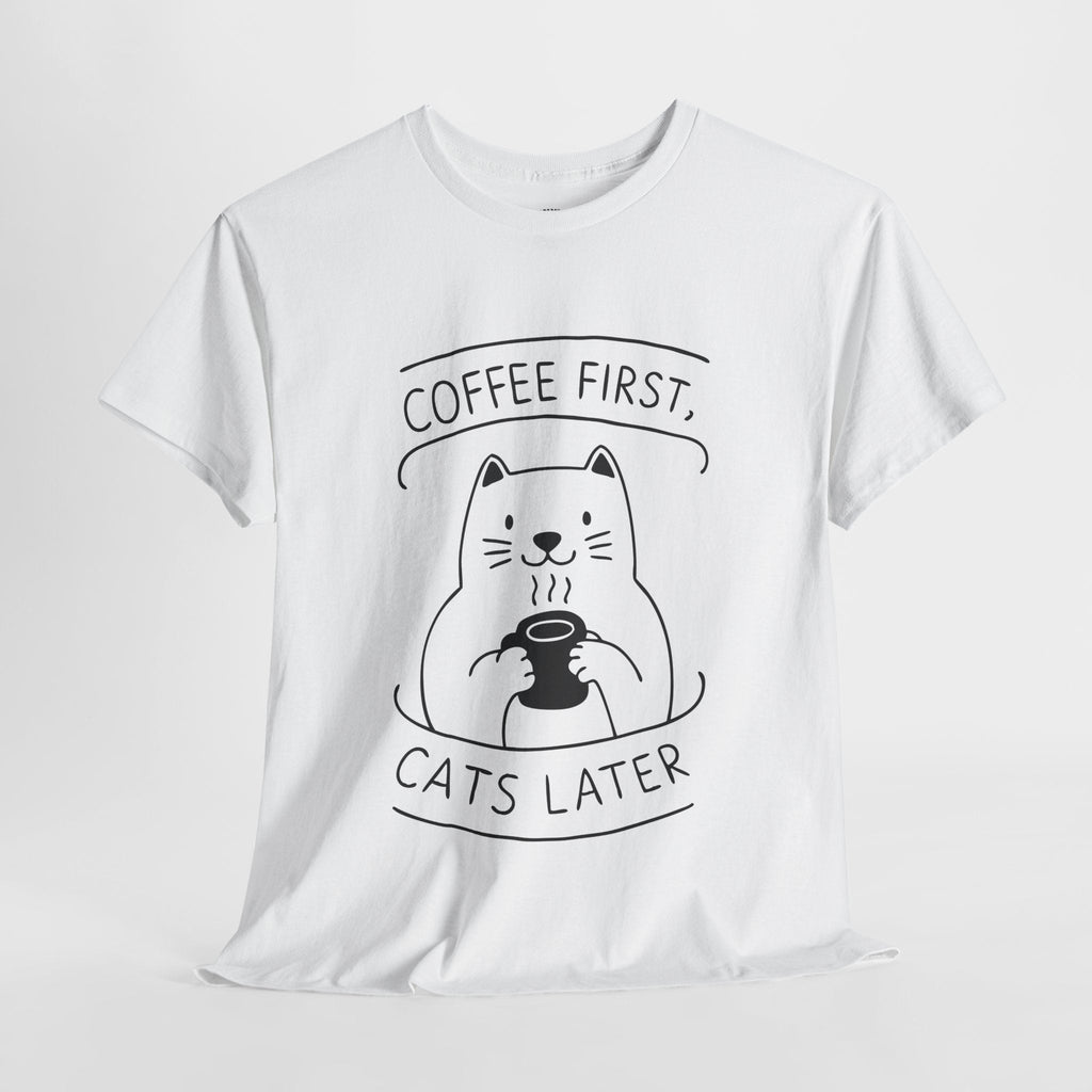 Coffee First, Cats Later™ Simplified Line - Art Graphic Tee - Cocolychee