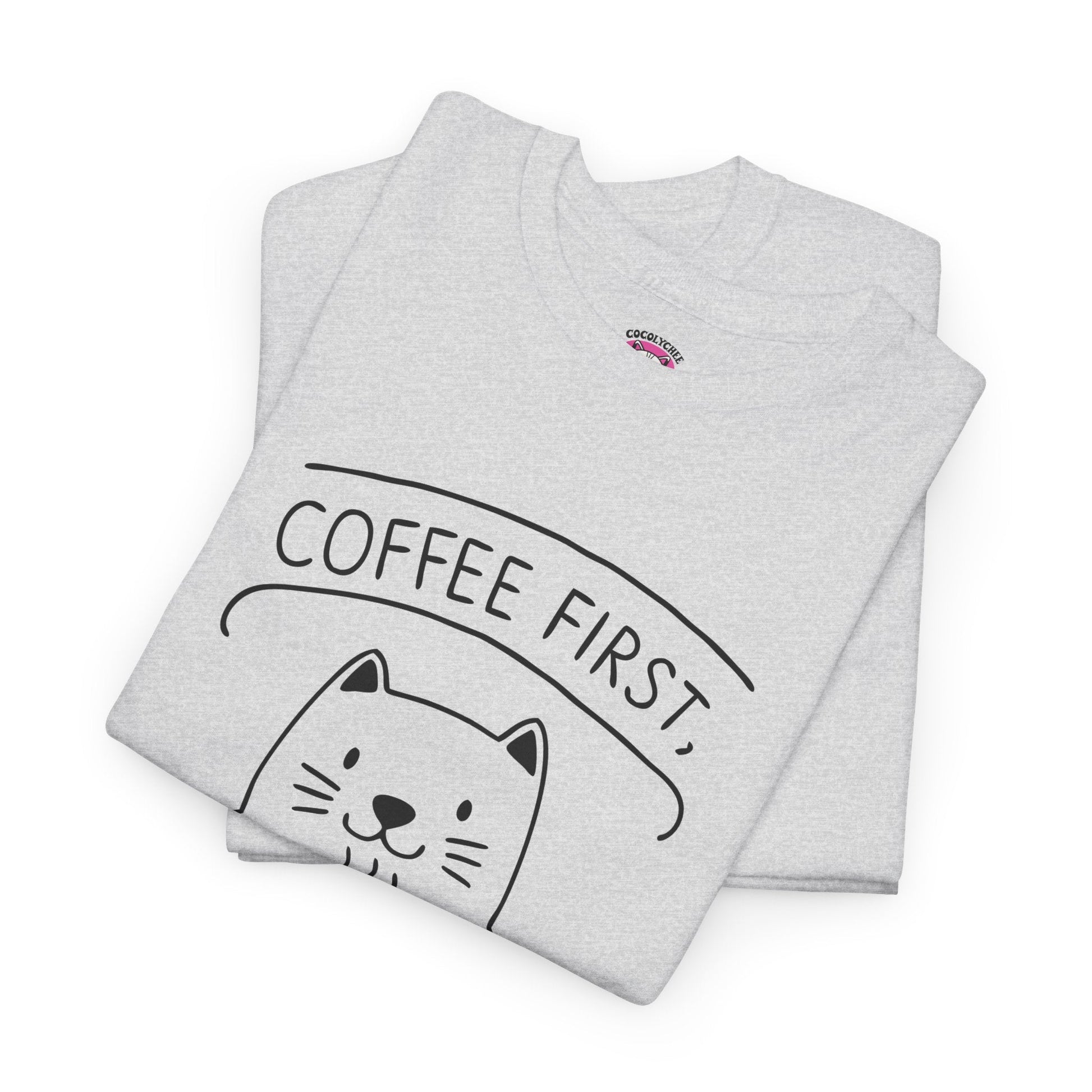 Coffee First, Cats Later™ Simplified Line - Art Graphic Tee - Cocolychee