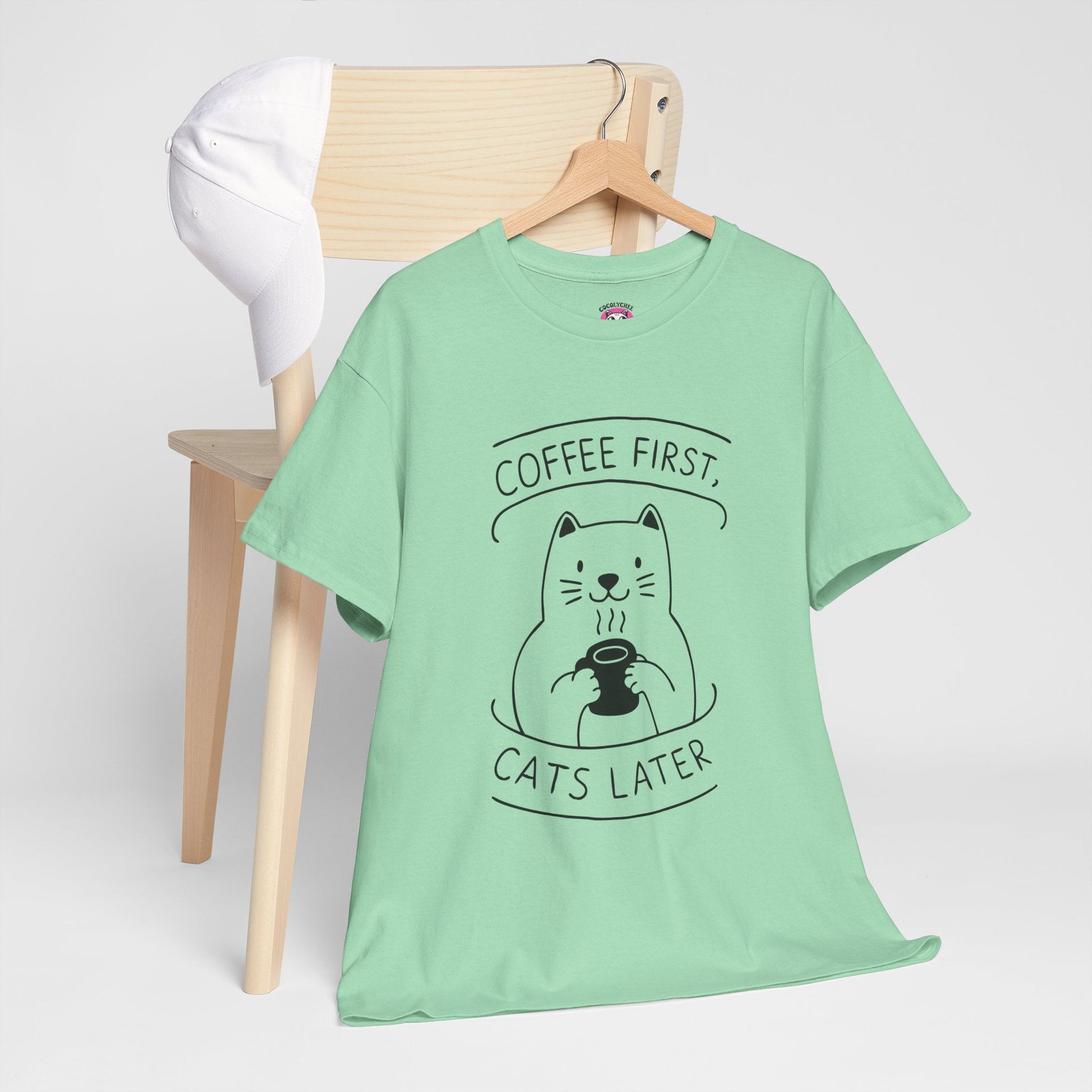 Coffee First, Cats Later™ Simplified Line - Art Graphic Tee - Cocolychee