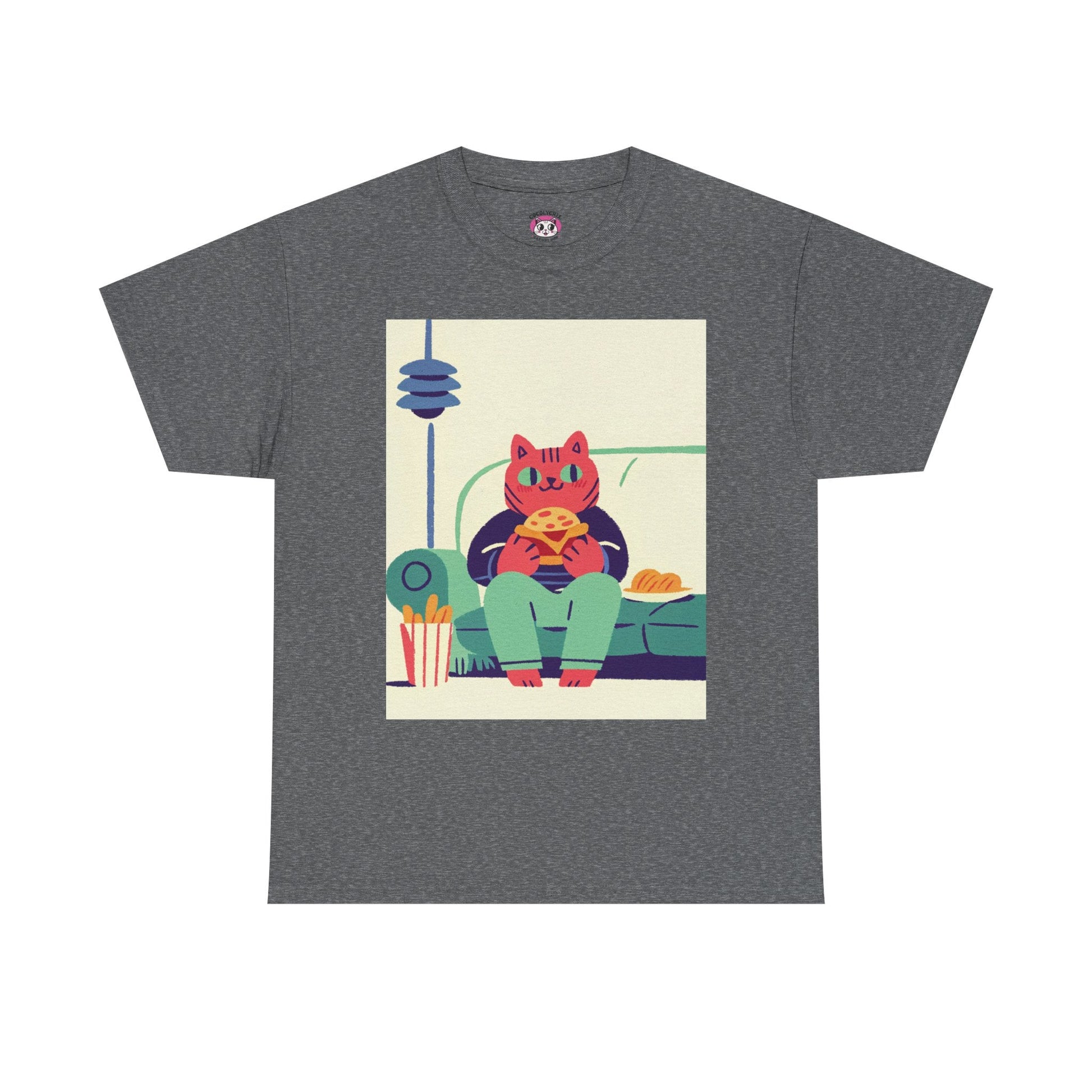Couchside Burger Cat™ Color Edition Graphic Tee - Cocolychee