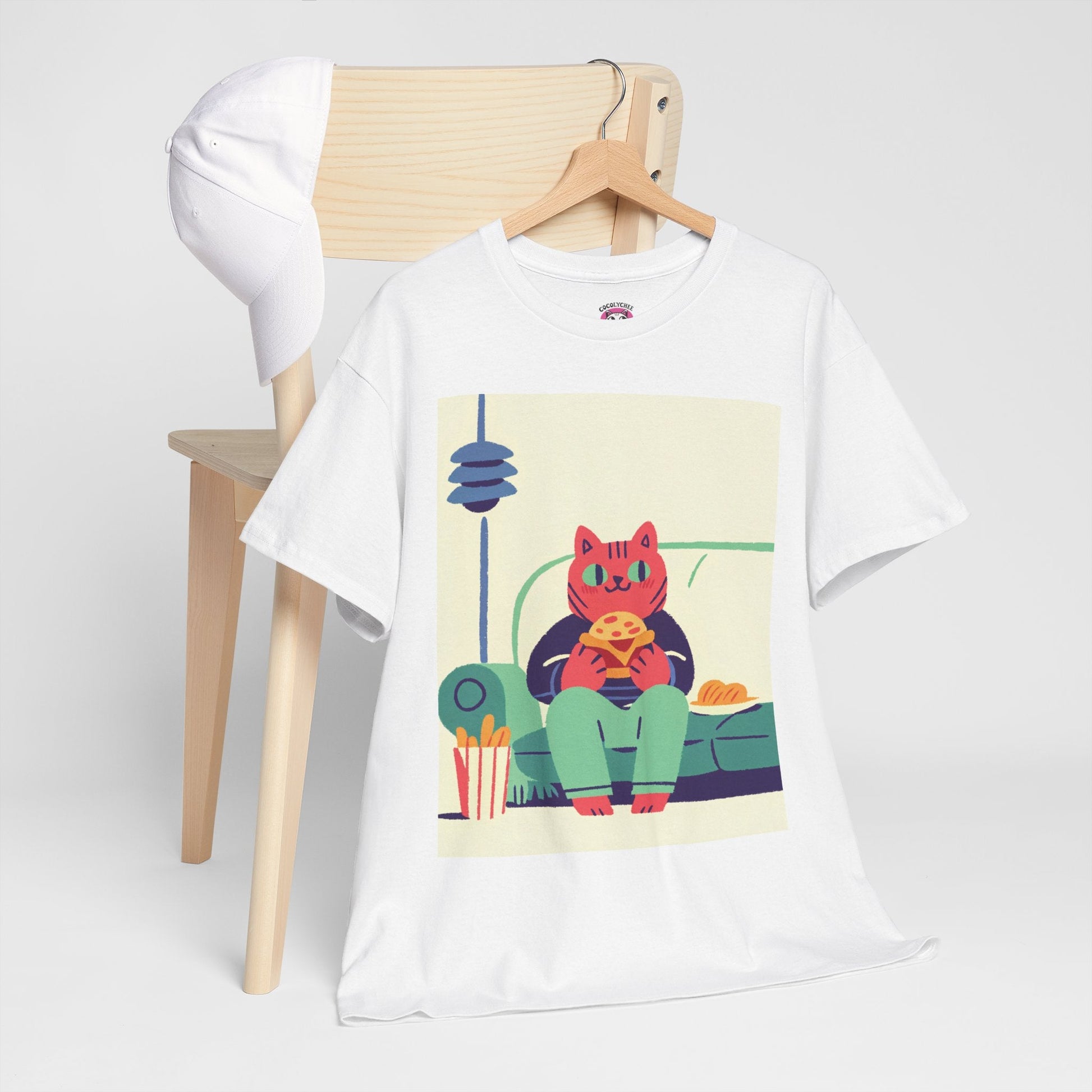 Couchside Burger Cat™ Color Edition Graphic Tee - Cocolychee