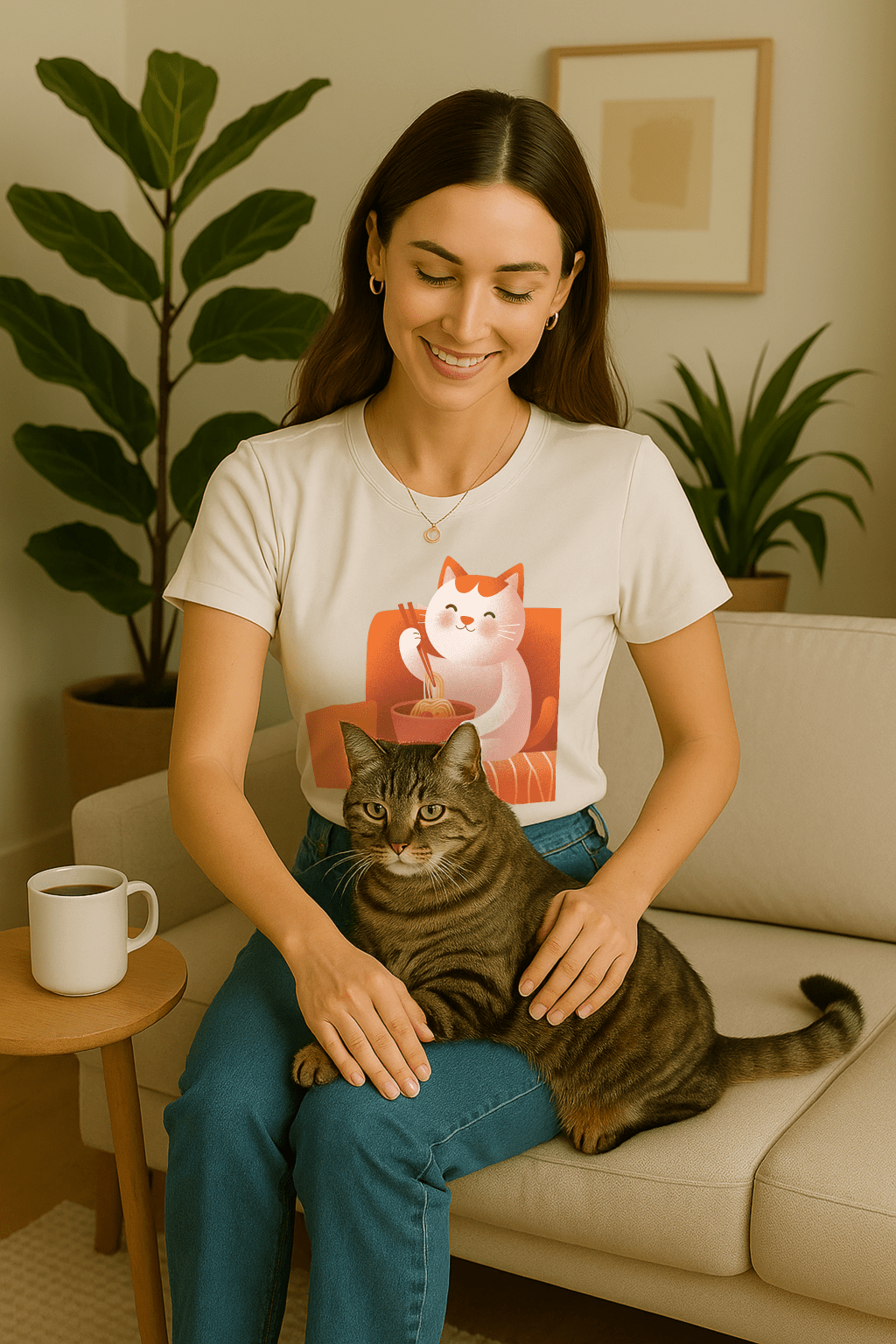 Cozy Ramen Cat™ Graphic Tee - Cocolychee