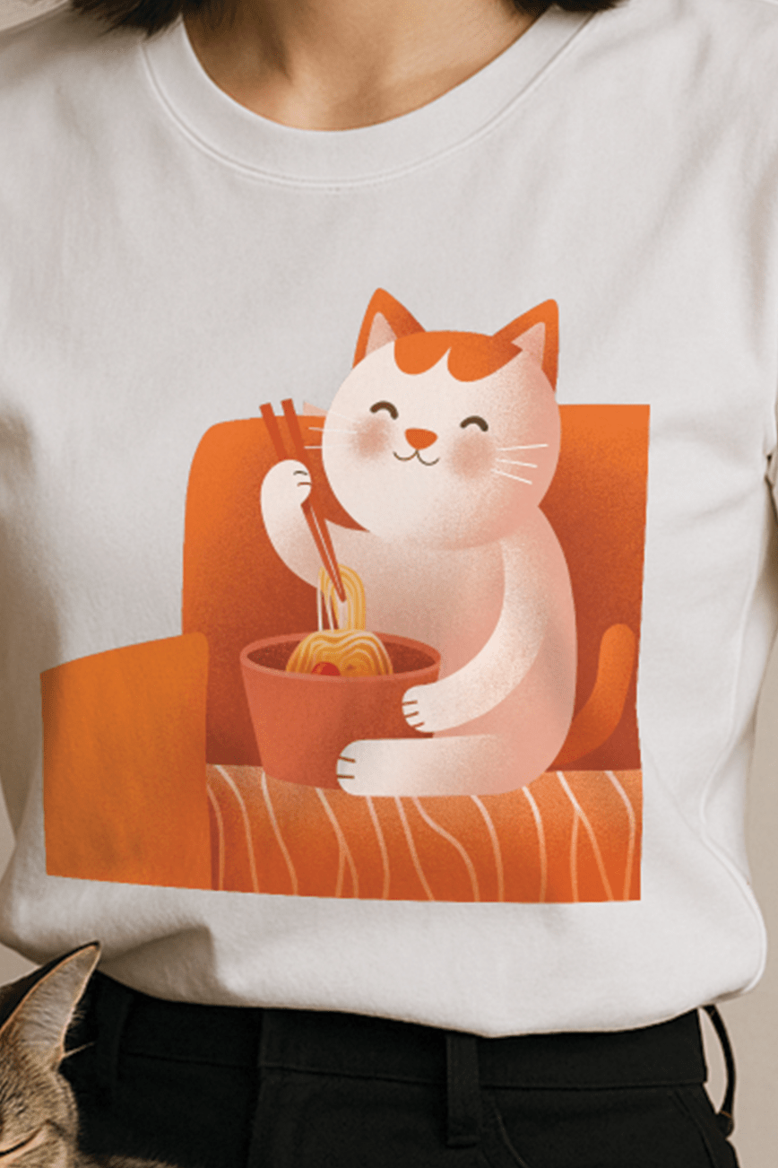Cozy Ramen Cat™ Graphic Tee - Cocolychee