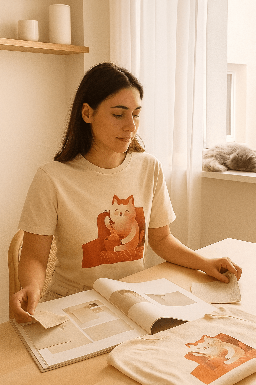 Cozy Ramen Cat™ Tee – Cute Japanese Comfort Vibes - Cocolychee