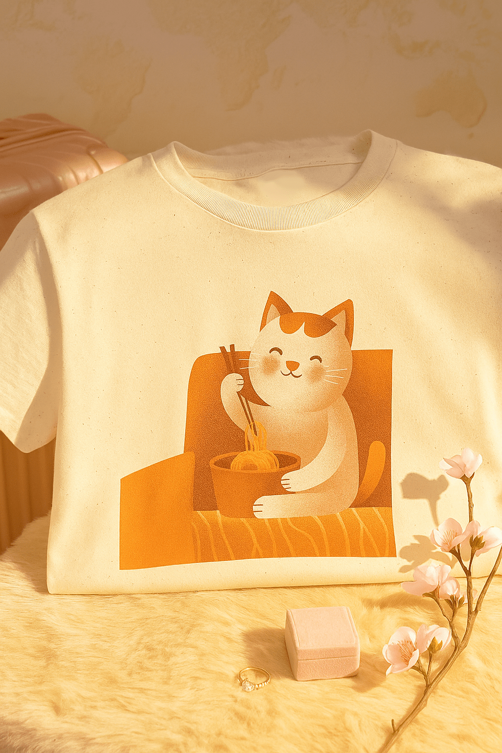 Cozy Ramen Cat™ Tee – Cute Japanese Comfort Vibes - Cocolychee