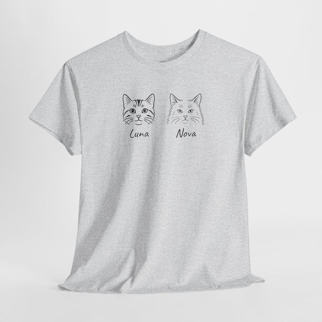 Custom Cat Line Art Tee – Your Cat, Your Style 🐾 - Cocolychee