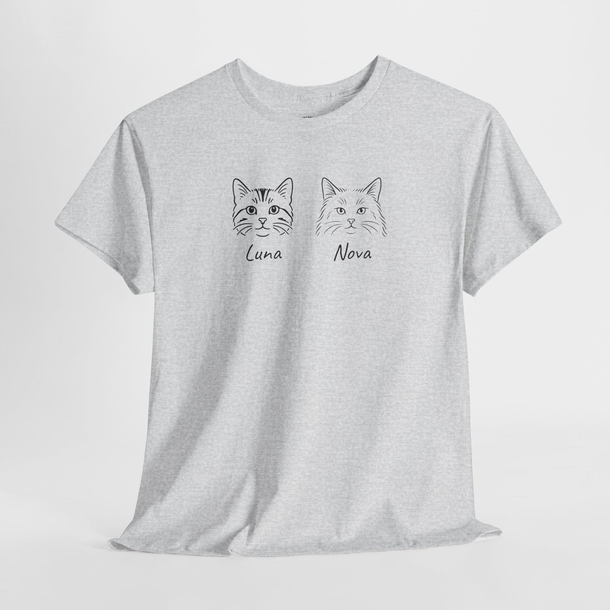 Custom Cat Line Art Tee – Your Cat, Your Style 🐾 - Cocolychee