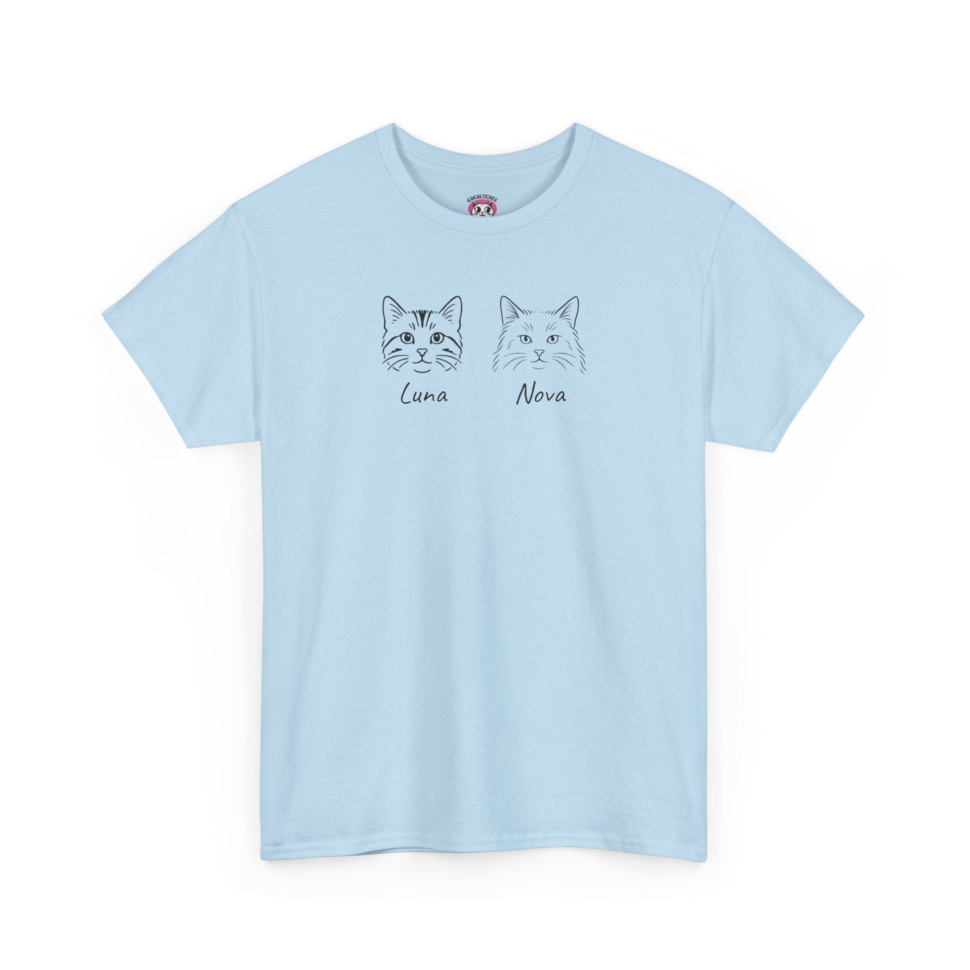 Custom Cat Line Art Tee – Your Cat, Your Style 🐾 - Cocolychee