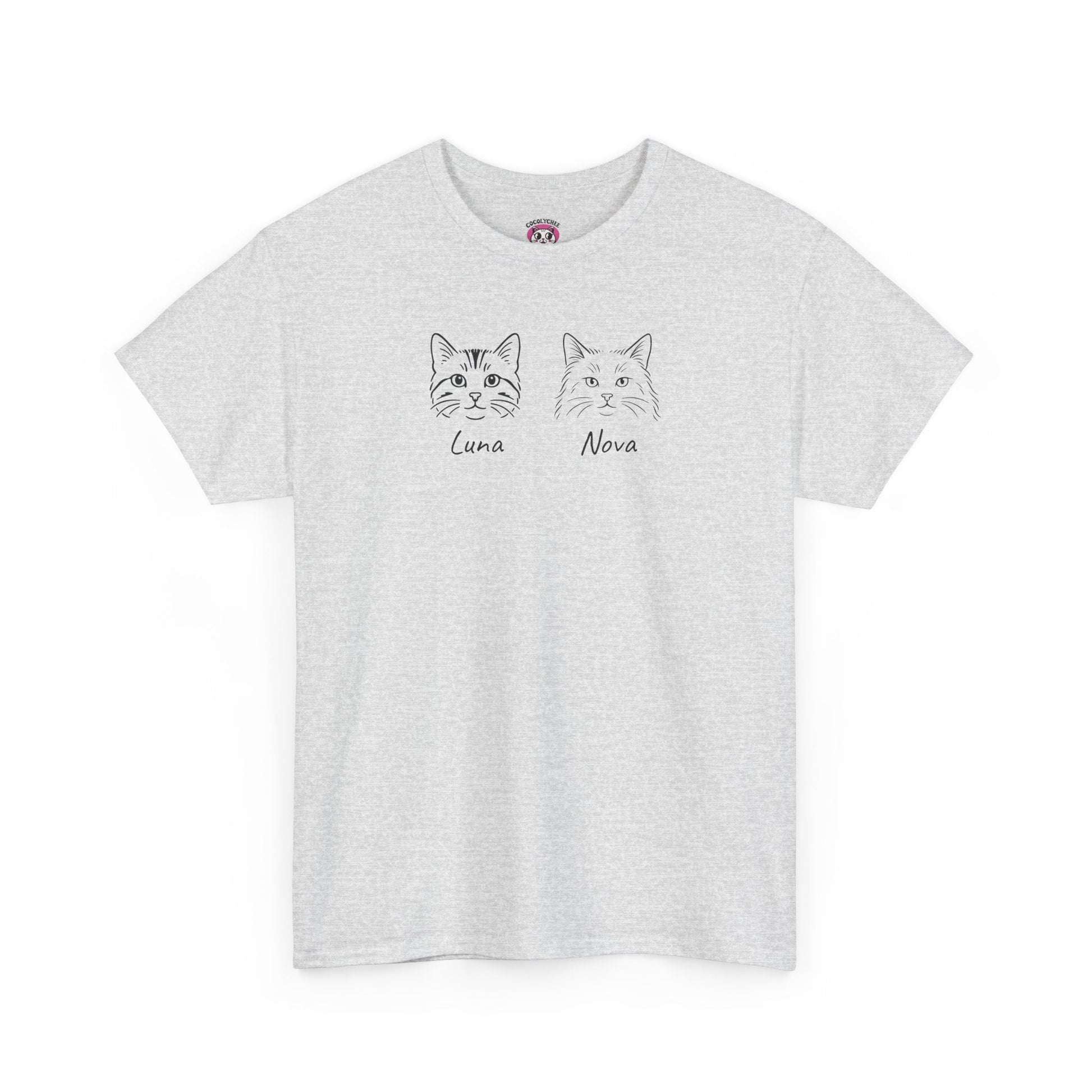 Custom Cat Line Art Tee – Your Cat, Your Style 🐾 - Cocolychee