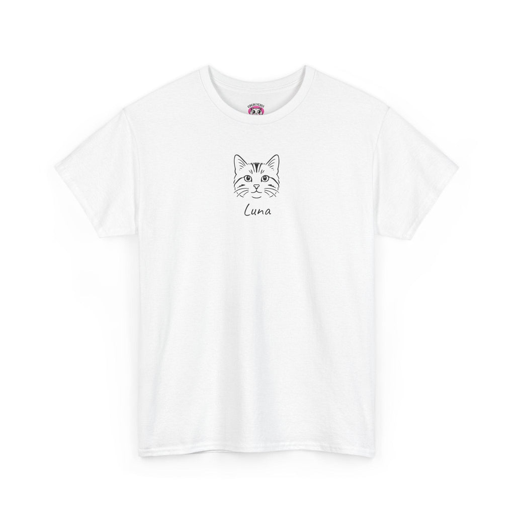 Custom Cat Line Art Tee – Your Cat, Your Style 🐾 - Cocolychee