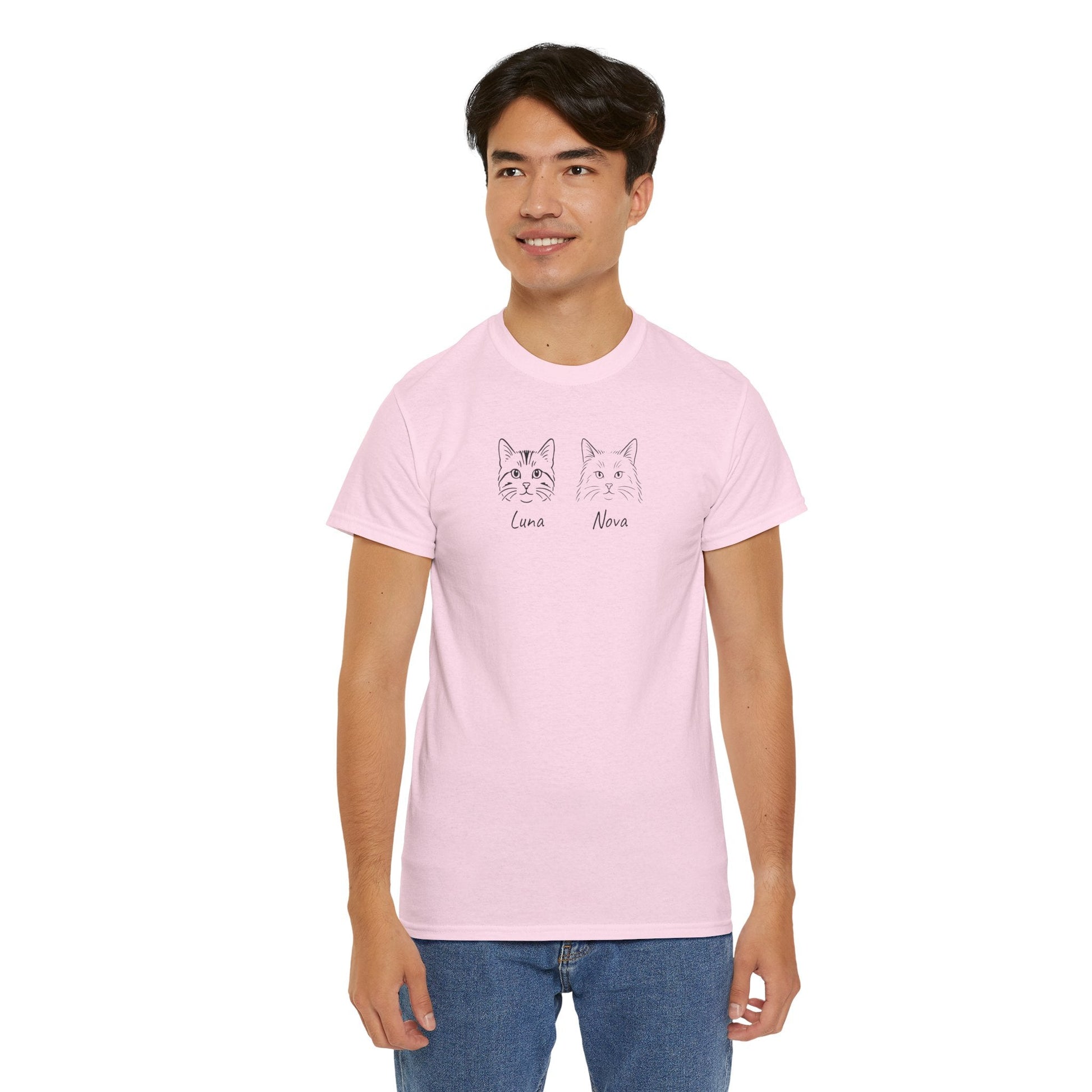 Custom Cat Line Art Tee – Your Cat, Your Style 🐾 - Cocolychee
