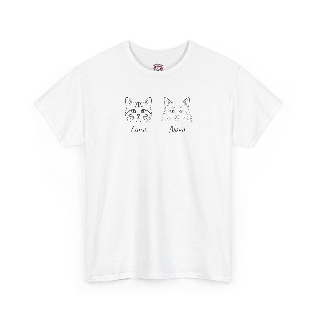 Custom Cat Line Art Tee – Your Cat, Your Style 🐾 - Cocolychee