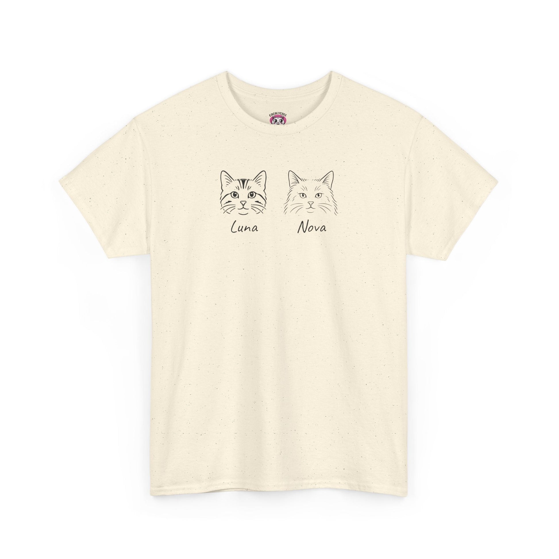 Custom Cat Line Art Tee – Your Cat, Your Style 🐾 - Cocolychee