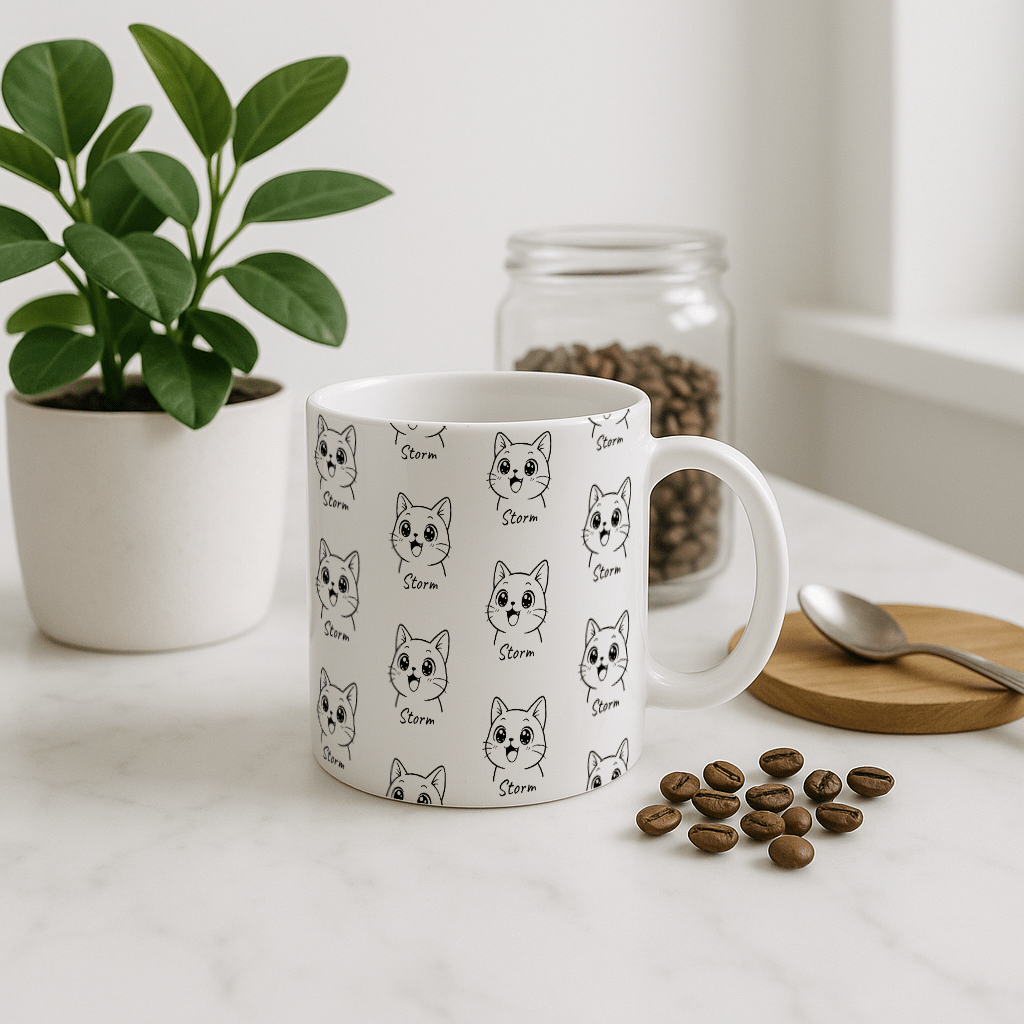 Custom Cat Mug – Personalize with Your Pet's Face & Name - Cocolychee
