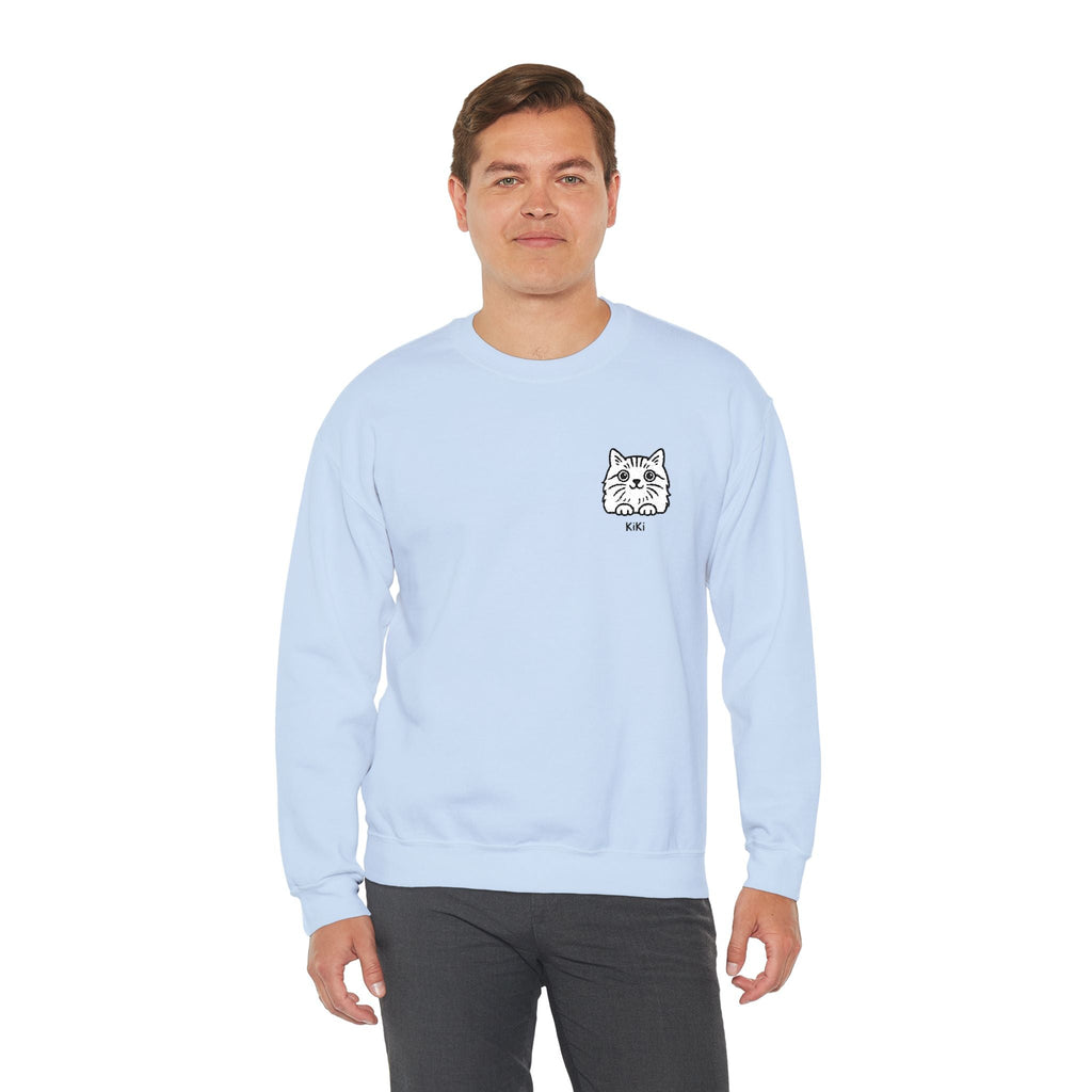 Embroidered Cat Portrait Sweatshirt – Custom Line Art Style 🐾 - Cocolychee