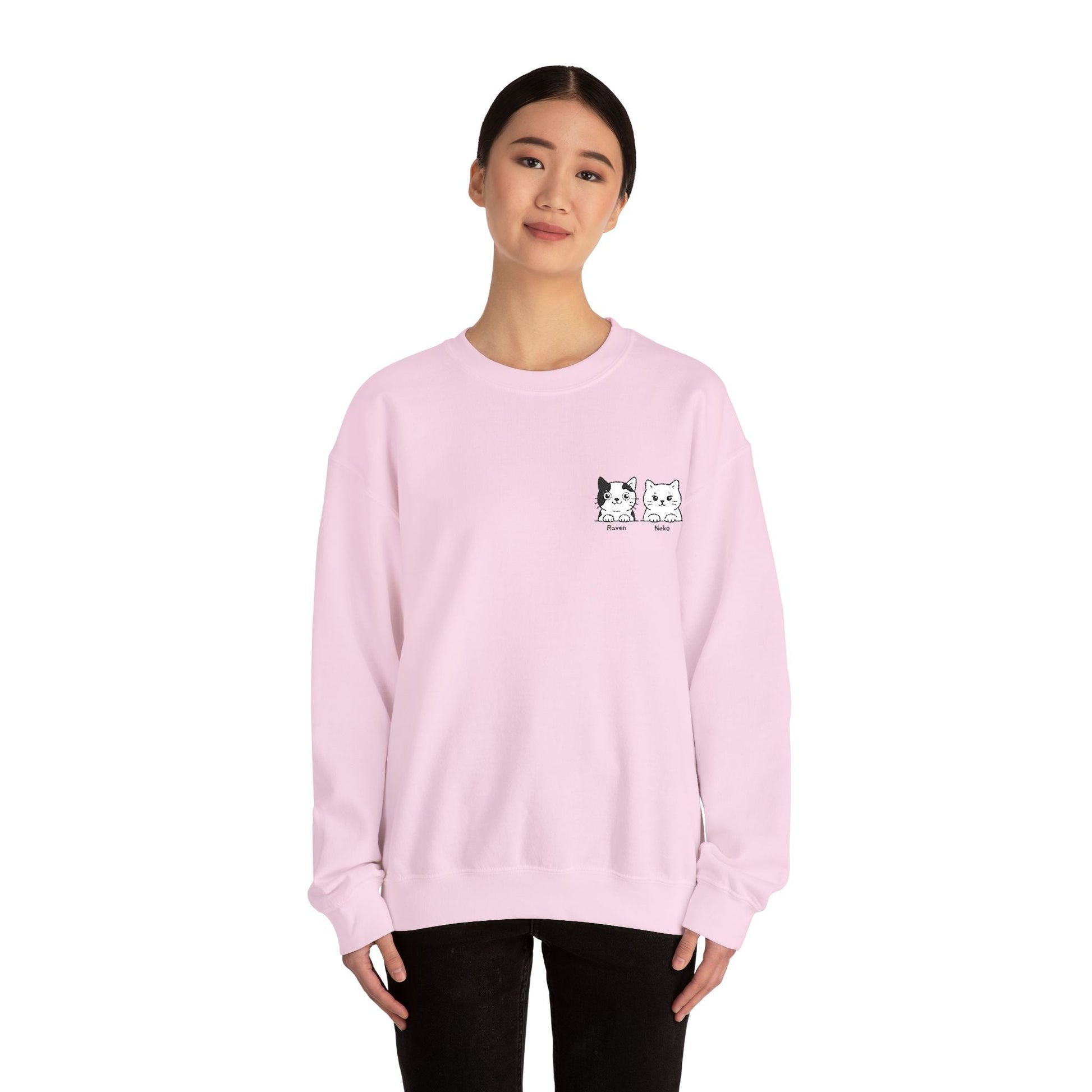 Embroidered Cat Portrait Sweatshirt – Custom Line Art Style 🐾 - Cocolychee