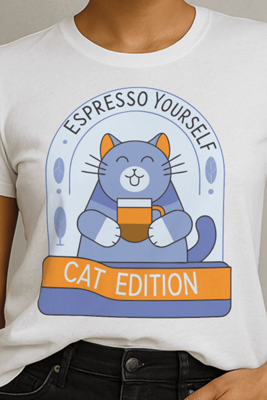 Espresso Yourself™ Cat Edition Graphic Tee - Cocolychee