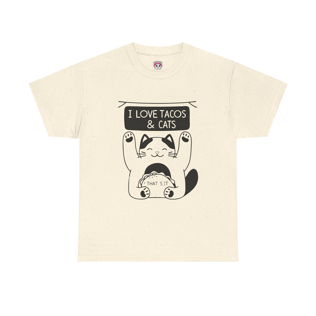 I Love Tacos & Cats™ Line - Art Graphic Tee - Cocolychee