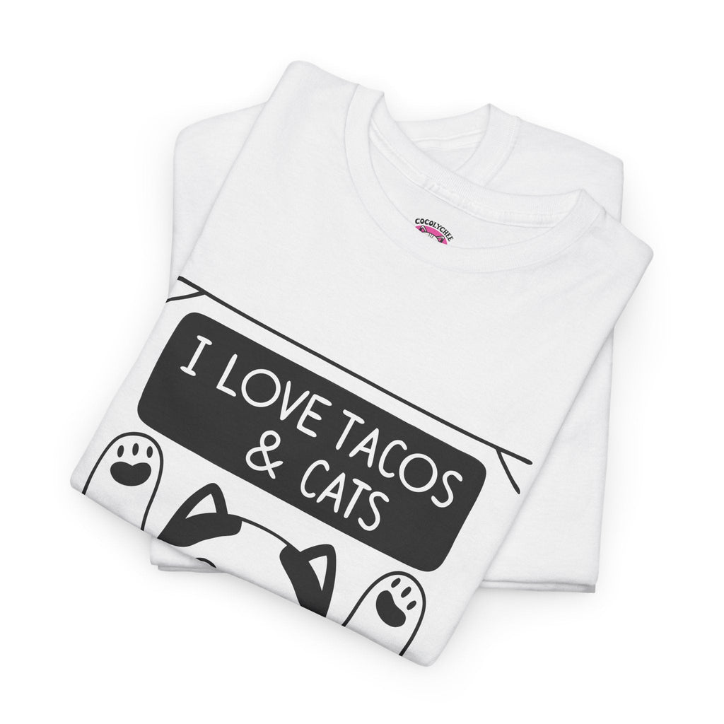 I Love Tacos & Cats™ Line - Art Graphic Tee - Cocolychee