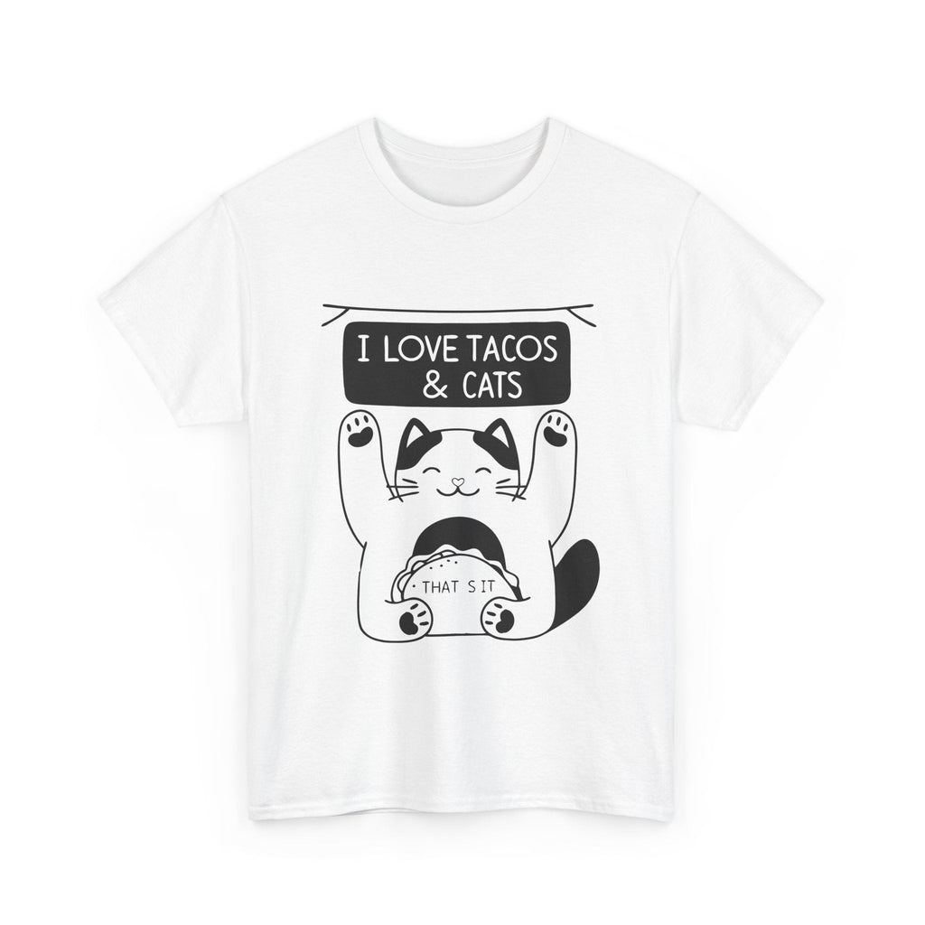 I Love Tacos & Cats™ Line - Art Graphic Tee - Cocolychee