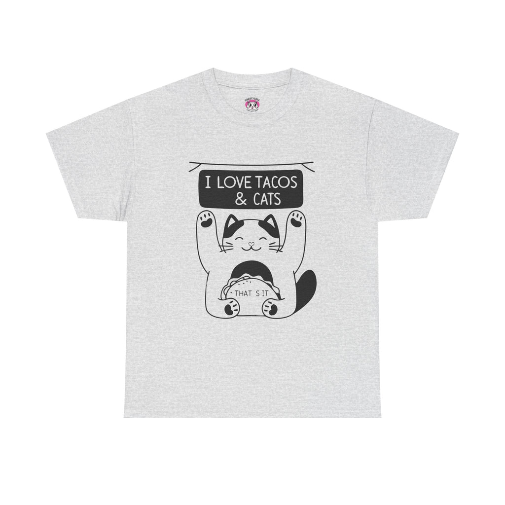 I Love Tacos & Cats™ Line - Art Graphic Tee - Cocolychee