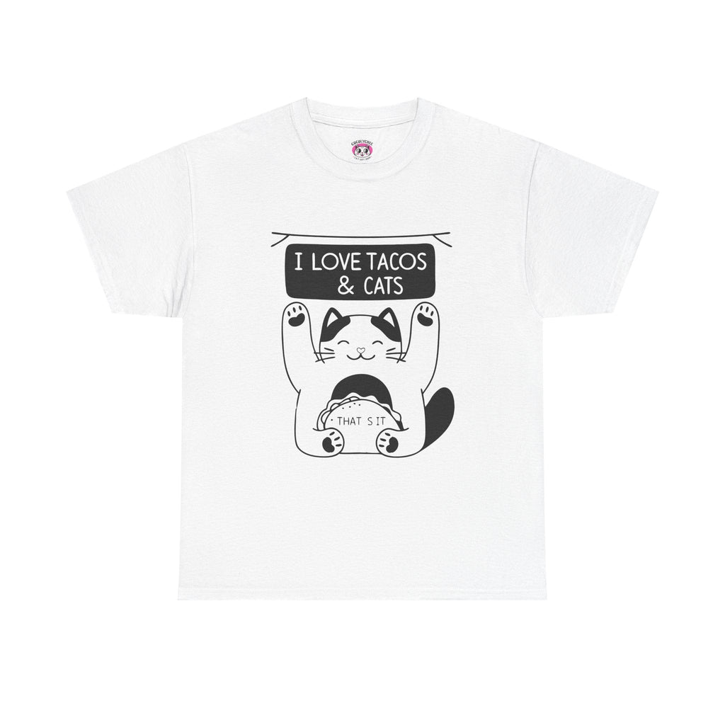 I Love Tacos & Cats™ Line - Art Graphic Tee - Cocolychee