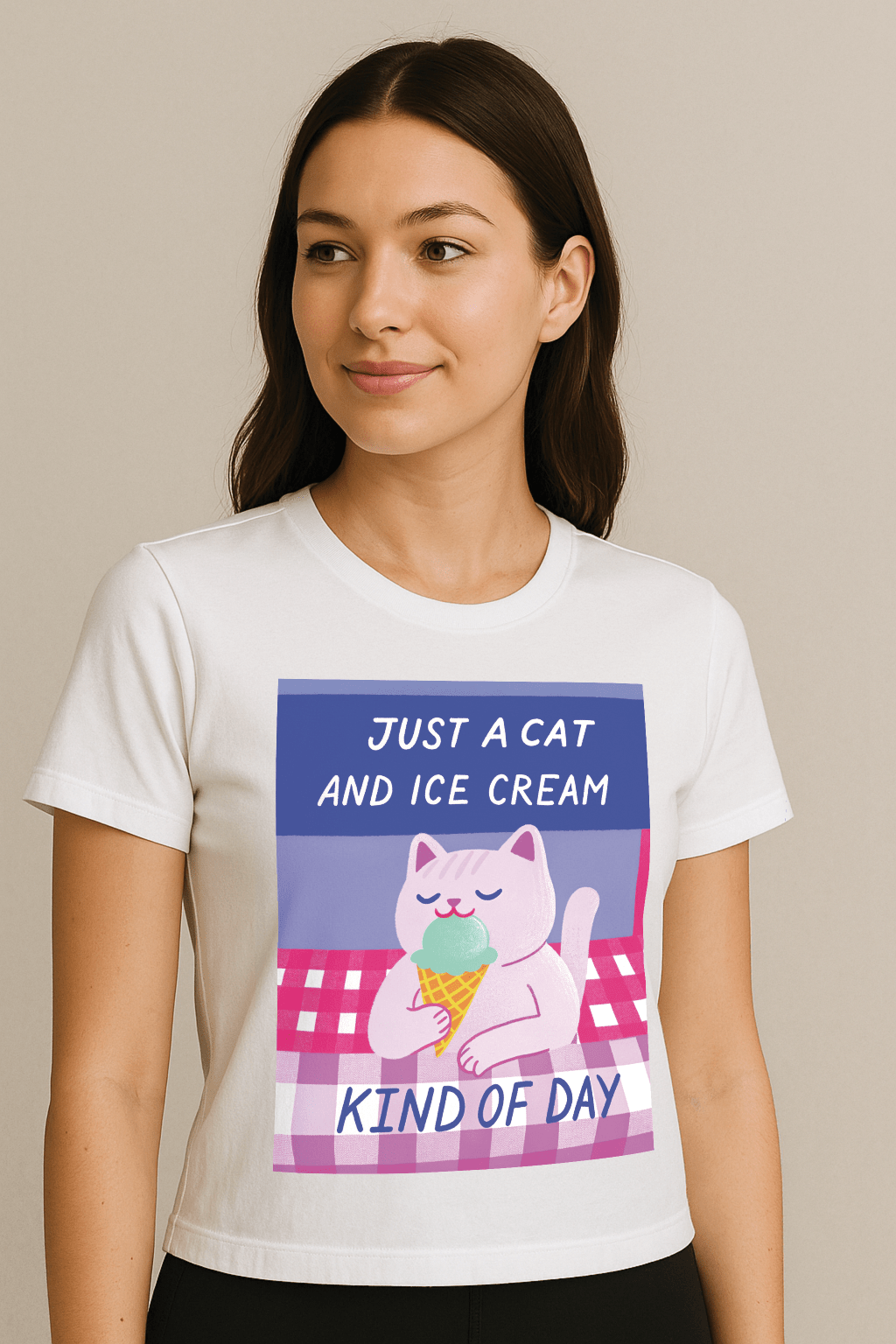Just a Cat & Ice Cream Kind of Day™ Graphic Tee - Cocolychee
