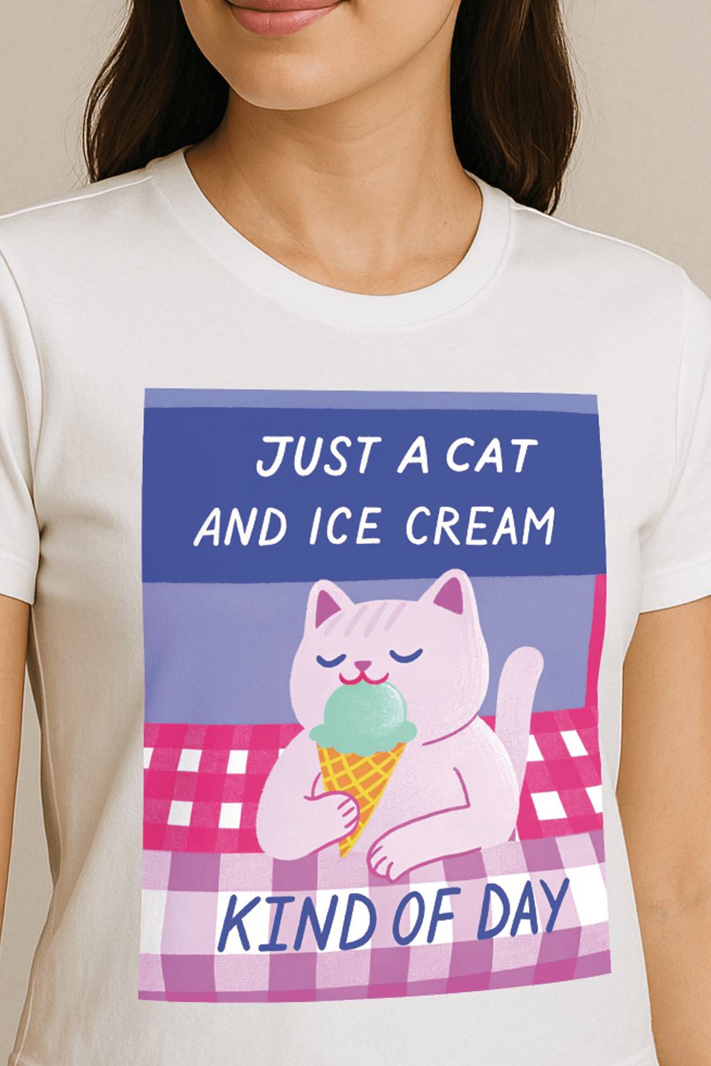 Just a Cat & Ice Cream Kind of Day™ Graphic Tee - Cocolychee
