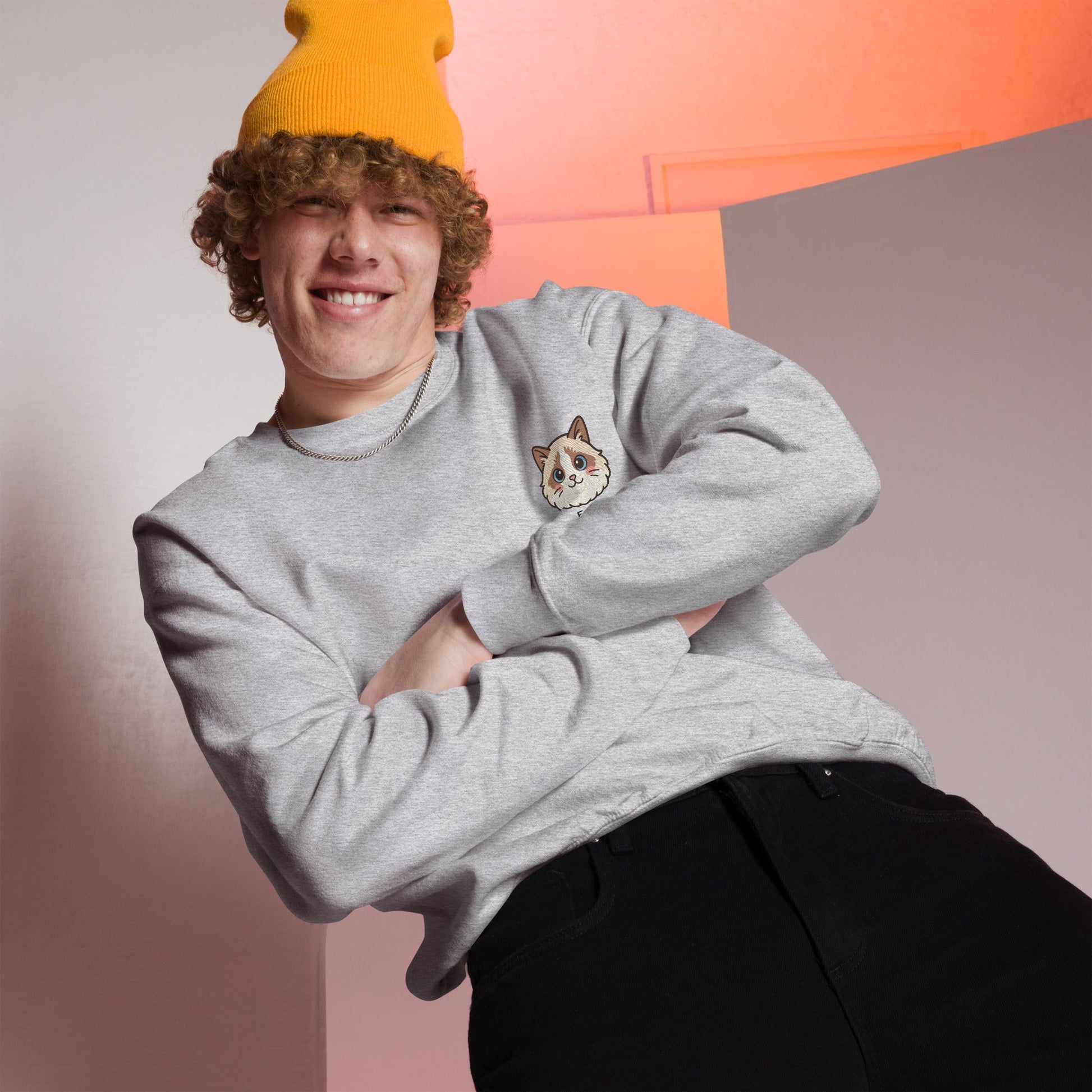 Kawaii Custom Pet Embroidered Sweatshirt – Up to 2 Pets - Cocolychee