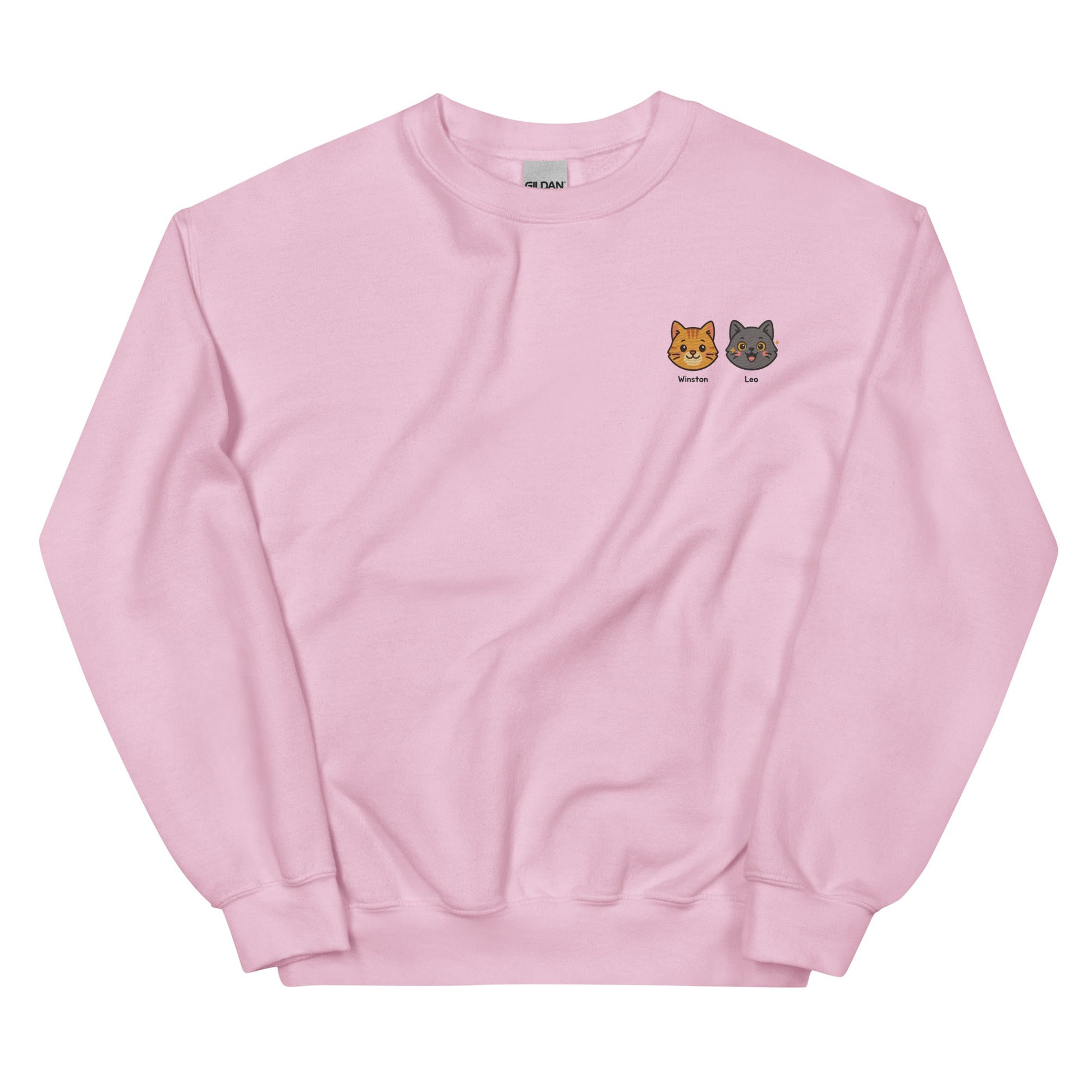 Kawaii Custom Pet Embroidered Sweatshirt – Up to 2 Pets - Cocolychee
