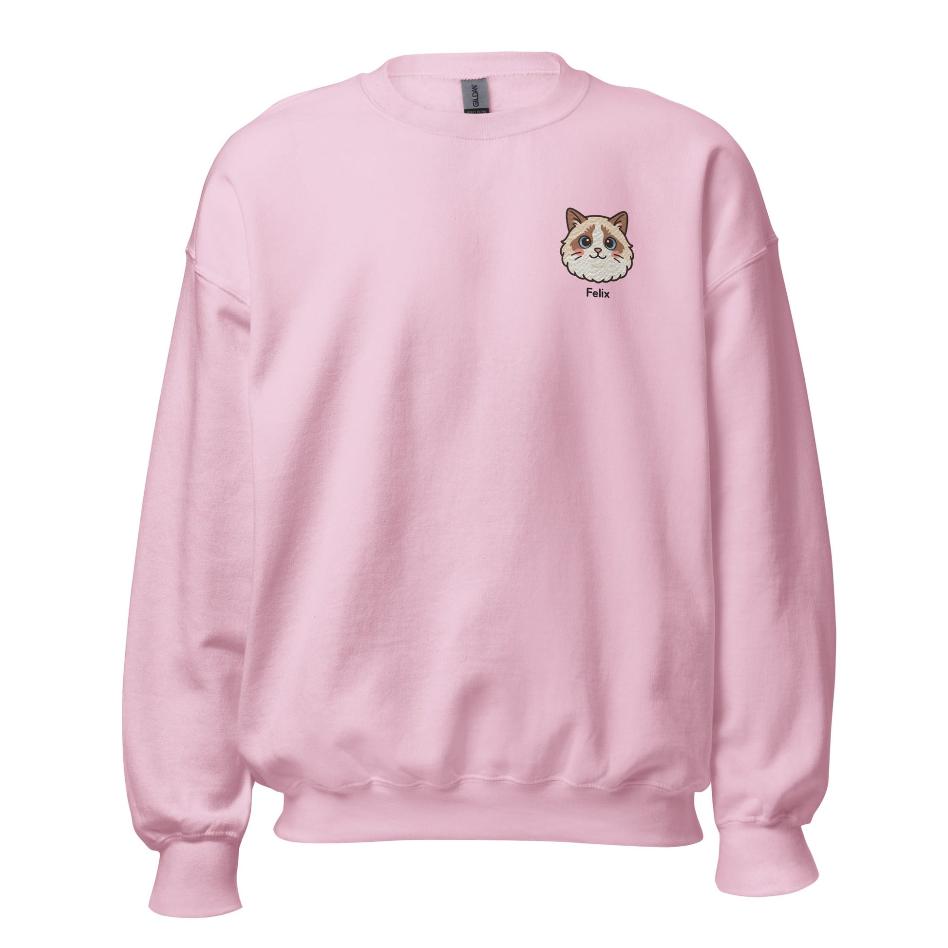 Kawaii Custom Pet Embroidered Sweatshirt – Up to 2 Pets - Cocolychee