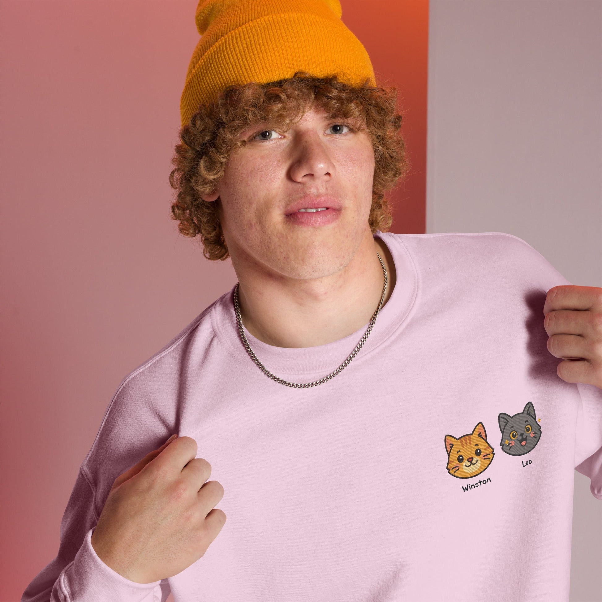 Kawaii Custom Pet Embroidered Sweatshirt – Up to 2 Pets - Cocolychee