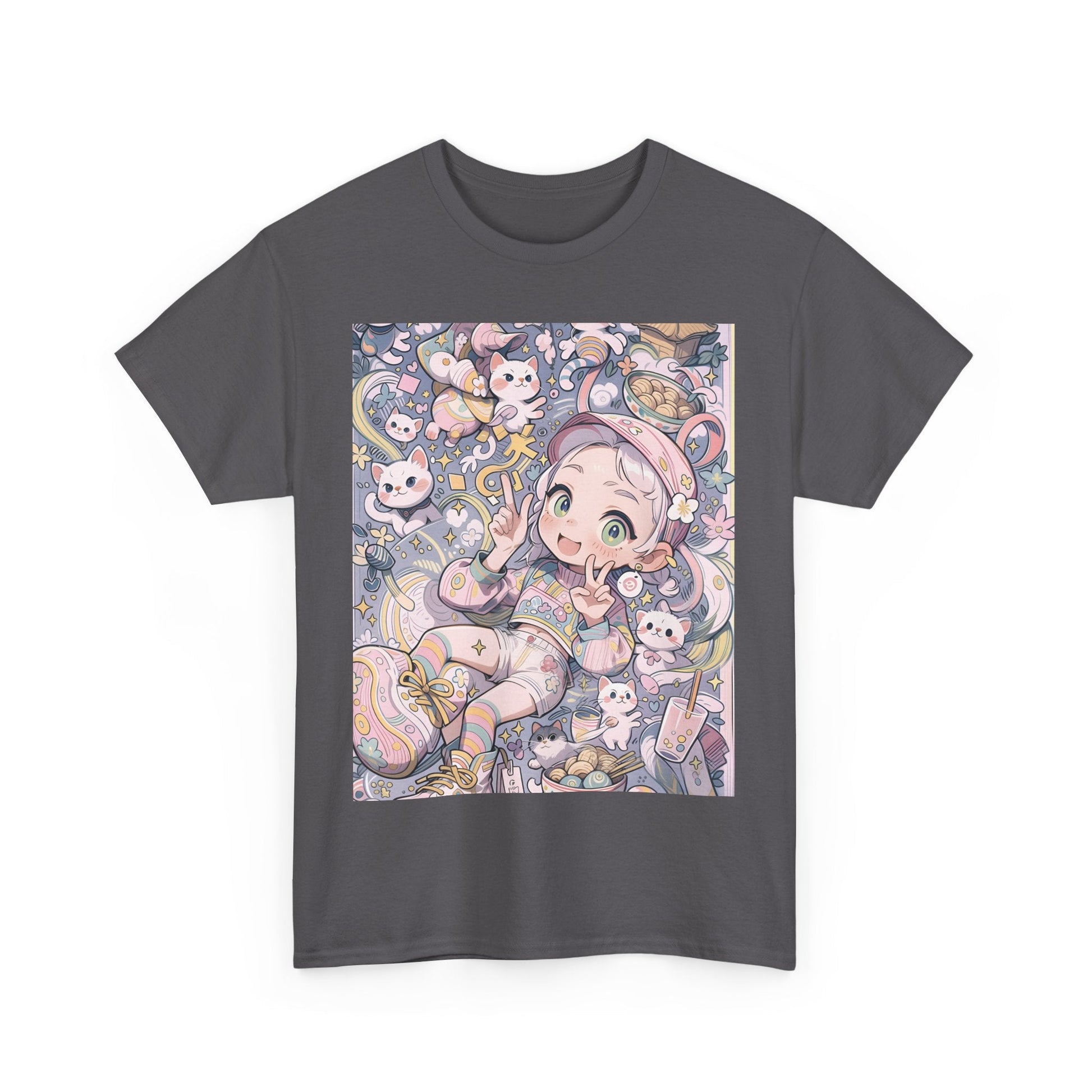 Kawaii Noodle Dreamscape™ Tee – Japanese Cat Girl Fantasy Shirt - Cocolychee