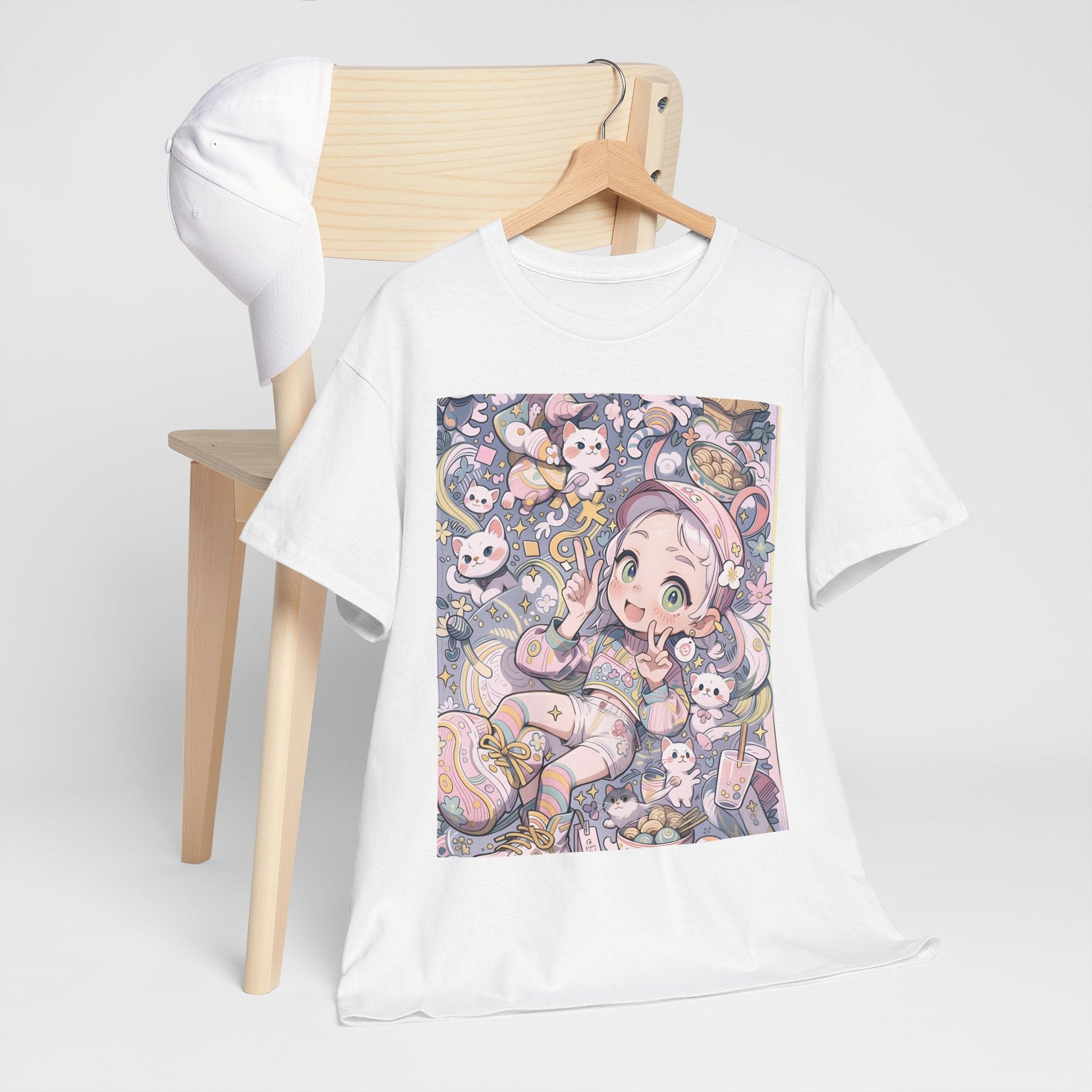 Kawaii Noodle Dreamscape™ Tee – Japanese Cat Girl Fantasy Shirt - Cocolychee