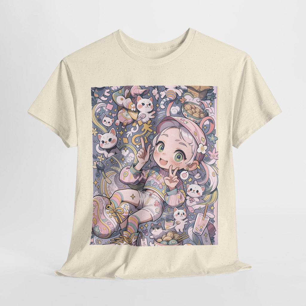 Kawaii Noodle Dreamscape™ Tee – Japanese Cat Girl Fantasy Shirt - Cocolychee