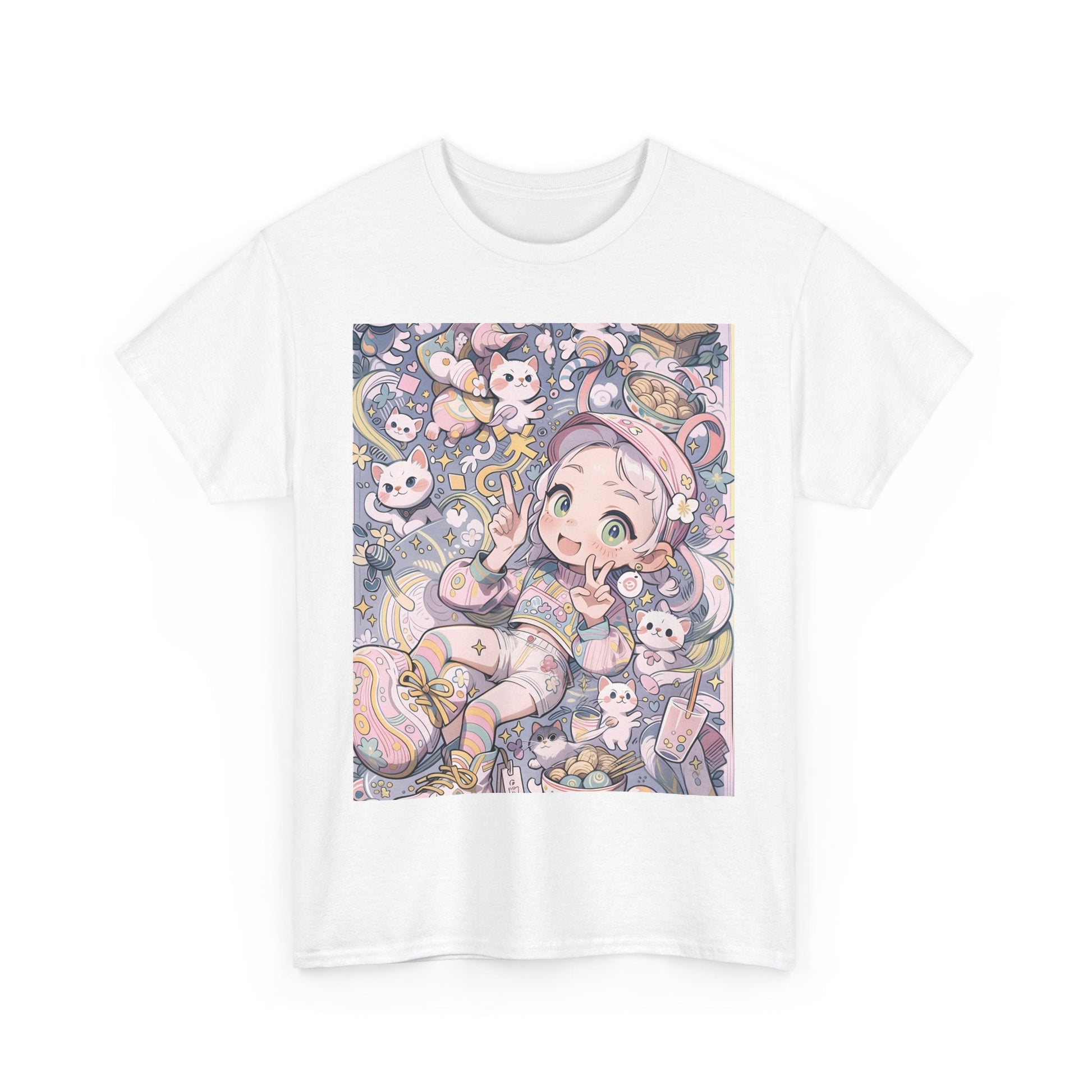 Kawaii Noodle Dreamscape™ Tee – Japanese Cat Girl Fantasy Shirt - Cocolychee