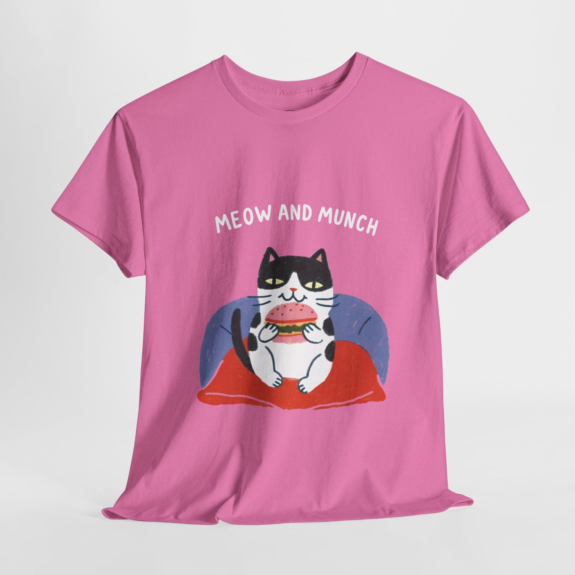 Meow & Munch™ Charcoal Edition Cat & Burger Graphic Tee - Cocolychee