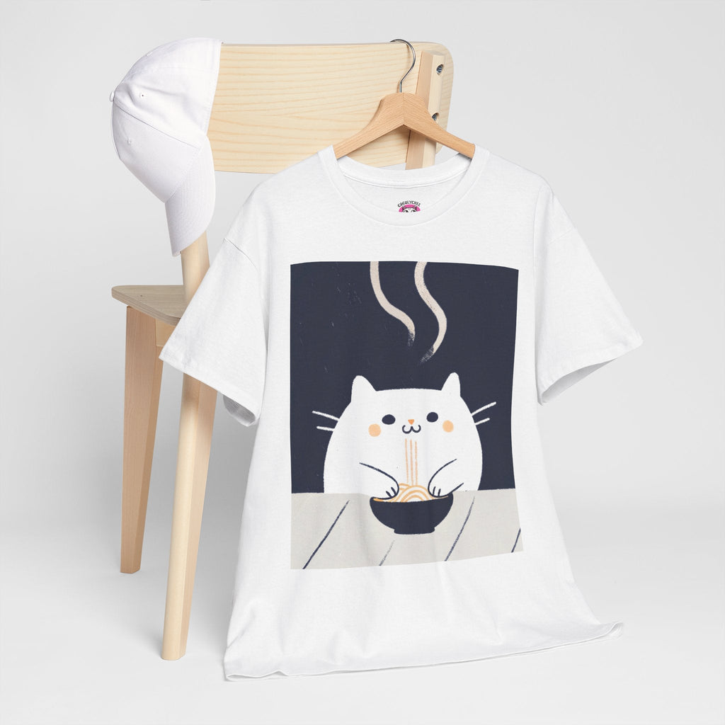 Midnight Slurp™ Cat & Noodle Graphic Tee - Cocolychee