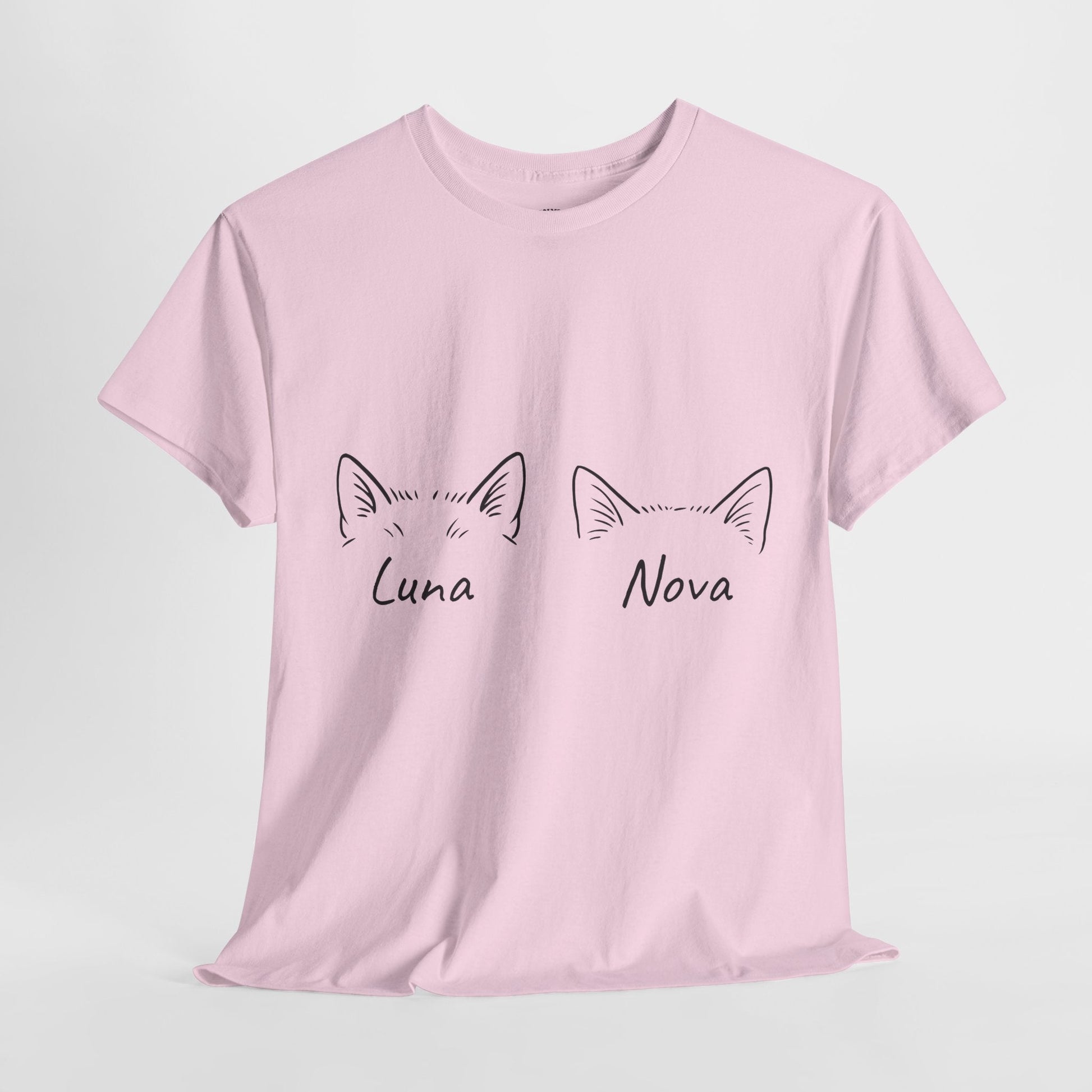 Minimal Meowgic – Custom Cat Ear Tee w/ Names - Cocolychee
