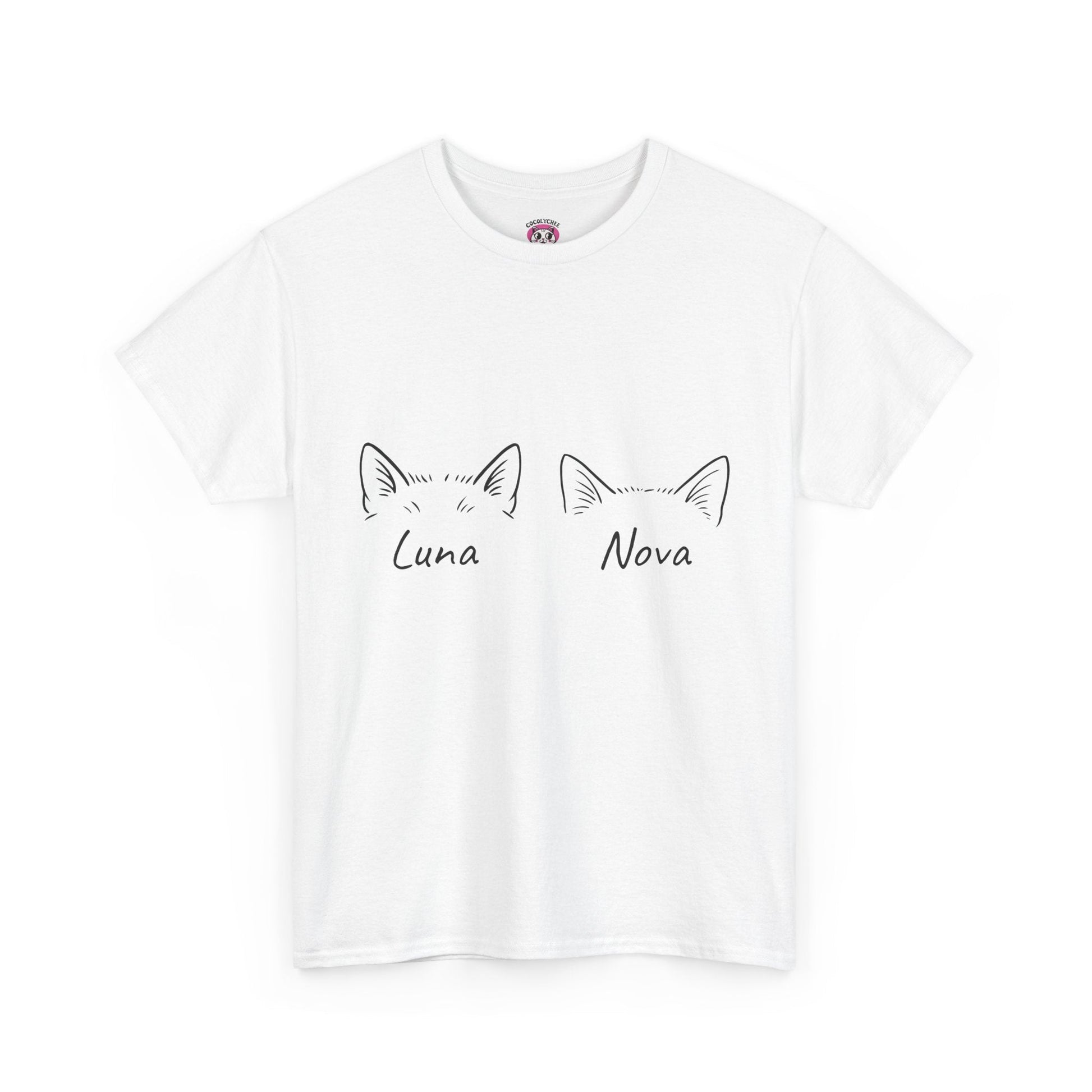 Minimal Meowgic – Custom Cat Ear Tee w/ Names - Cocolychee
