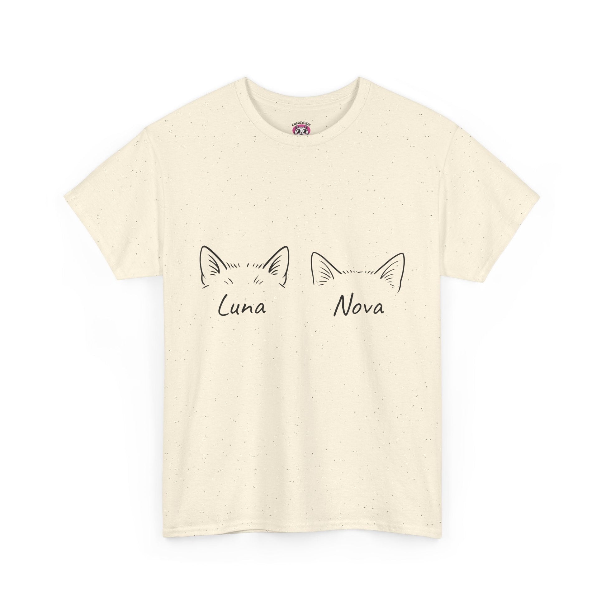 Minimal Meowgic – Custom Cat Ear Tee w/ Names - Cocolychee