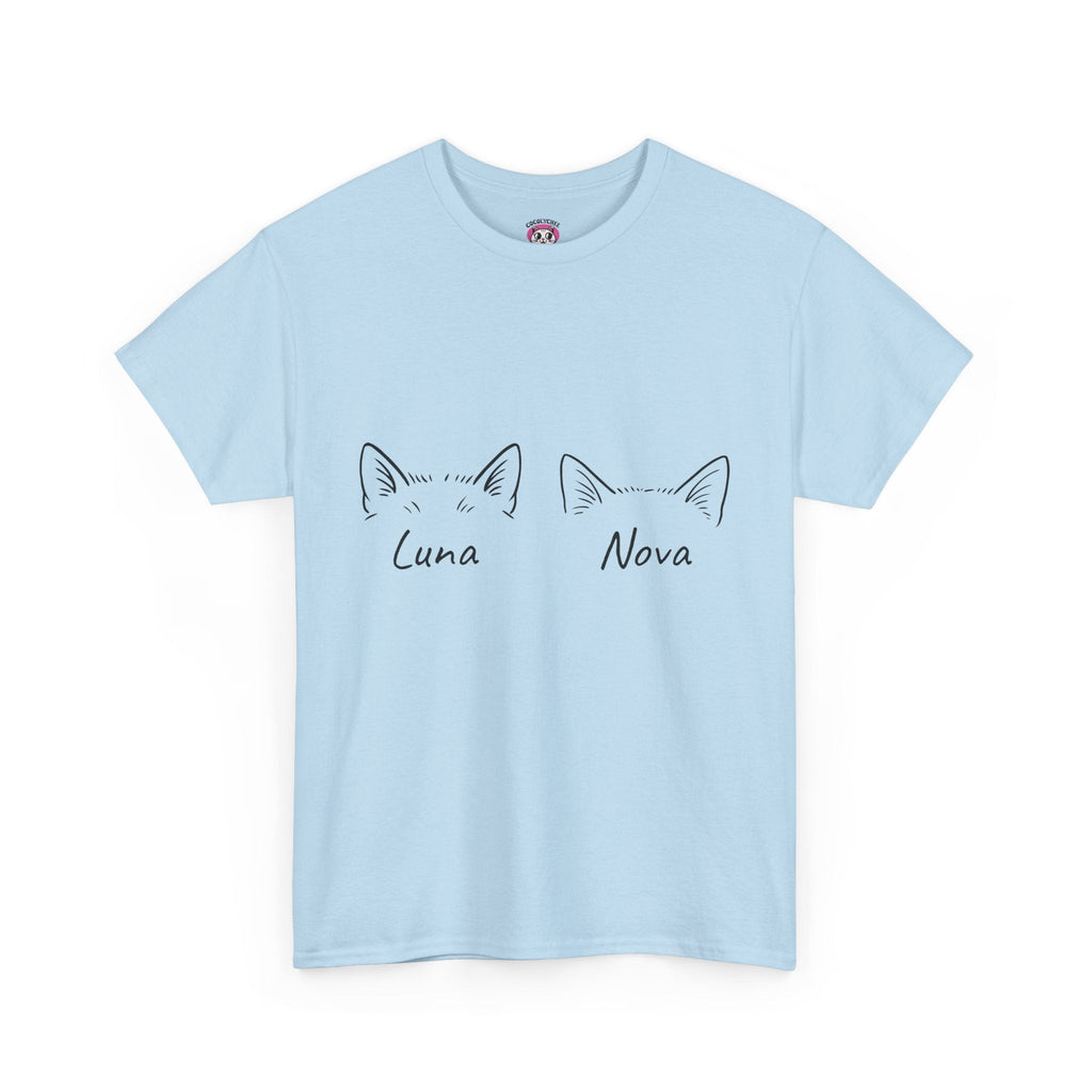 Minimal Meowgic – Custom Cat Ear Tee w/ Names - Cocolychee