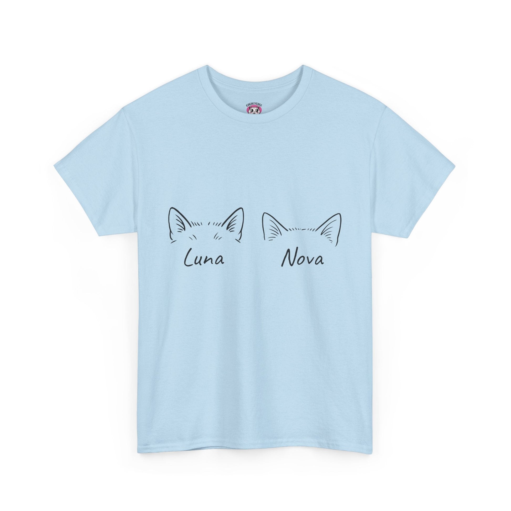 Minimal Meowgic – Custom Cat Ear Tee w/ Names - Cocolychee