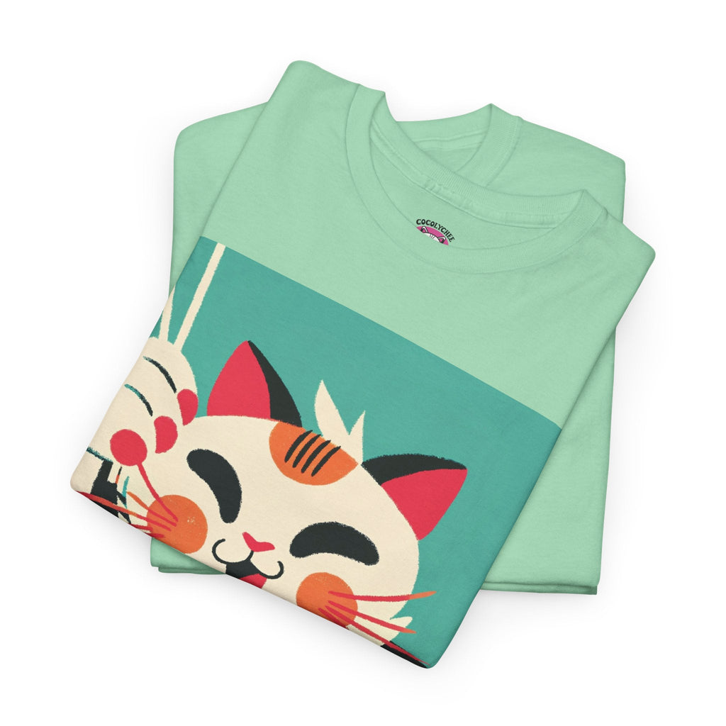 Noodle Nirvana™ Calico Cat Graphic Tee - Cocolychee