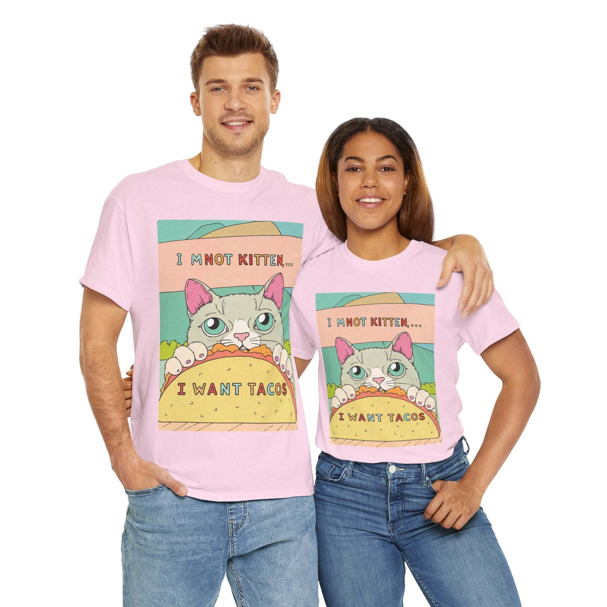 Not Kitten Around™ I Want Tacos Pastel Edition Graphic Tee - Cocolychee