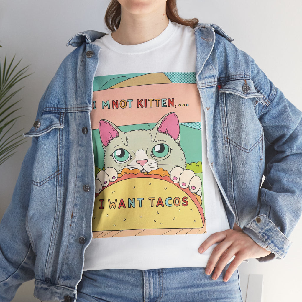 Not Kitten Around™ I Want Tacos Pastel Edition Graphic Tee - Cocolychee