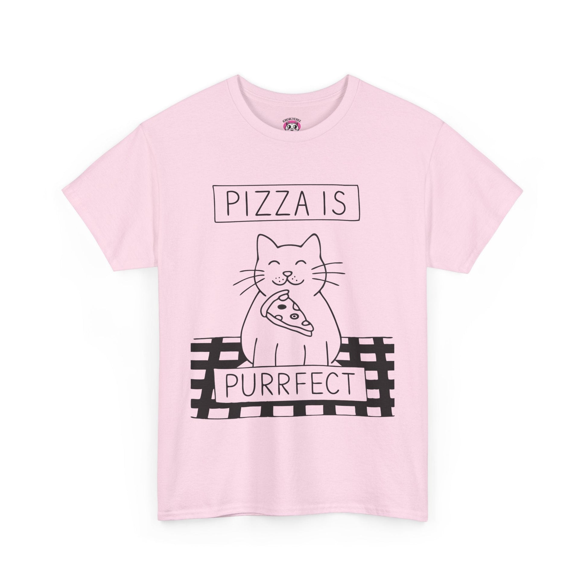 Pizza Is Purrfect™ Line - Art Framed Graphic Tee - Cocolychee