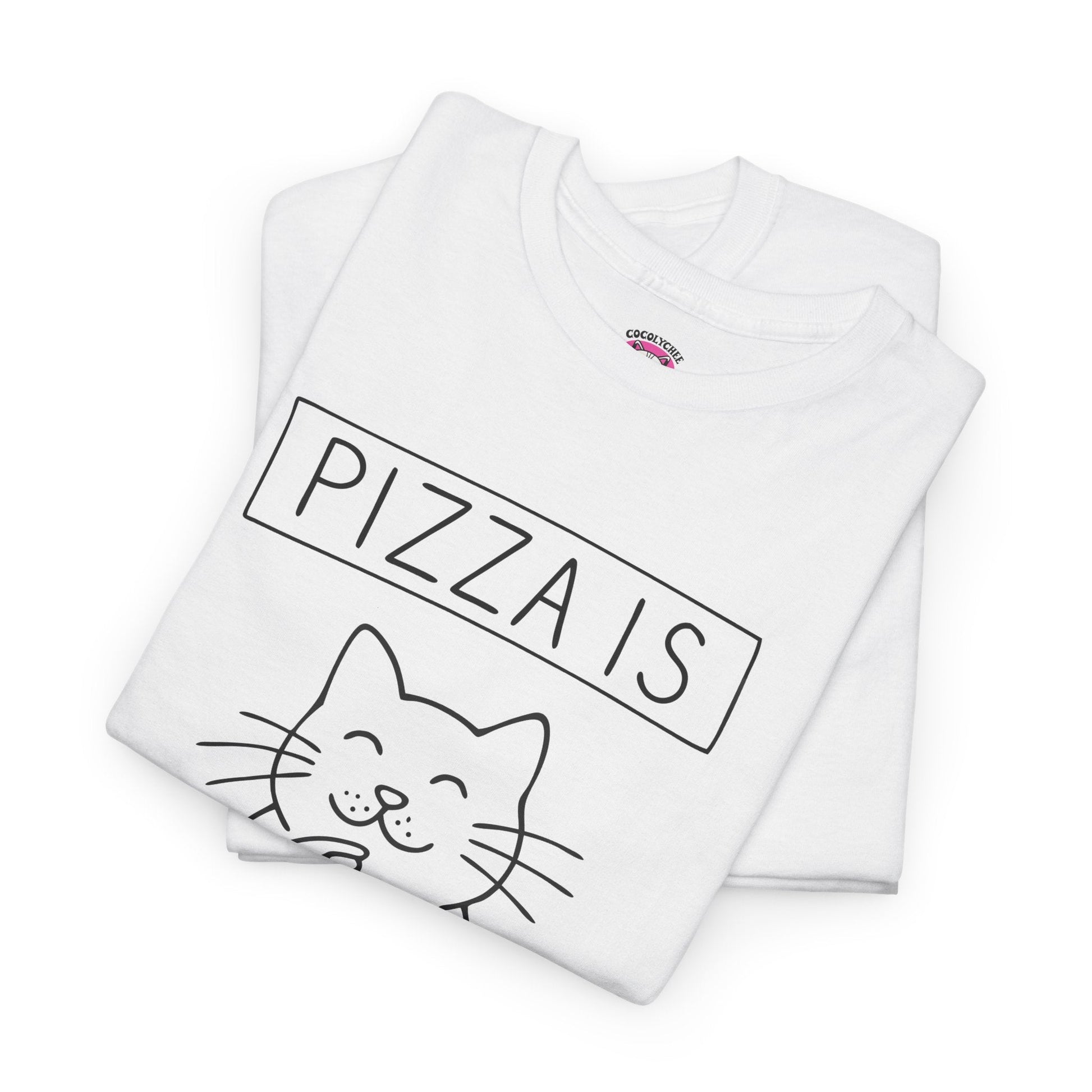 Pizza Is Purrfect™ Line - Art Framed Graphic Tee - Cocolychee