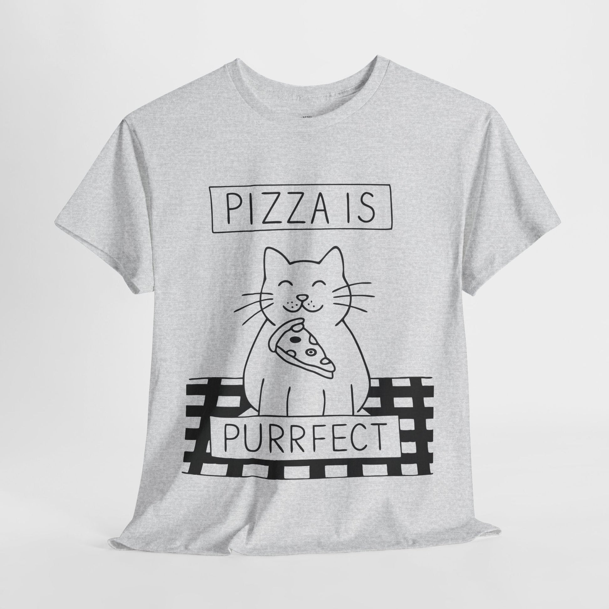 Pizza Is Purrfect™ Line - Art Framed Graphic Tee - Cocolychee