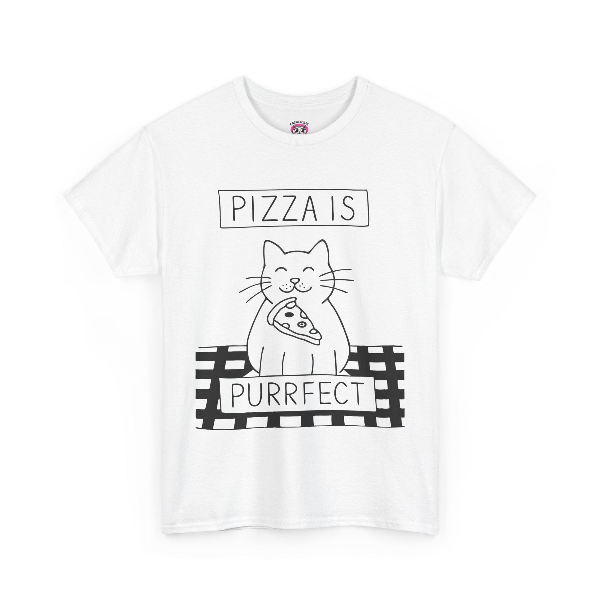 Pizza Is Purrfect™ Line - Art Framed Graphic Tee - Cocolychee